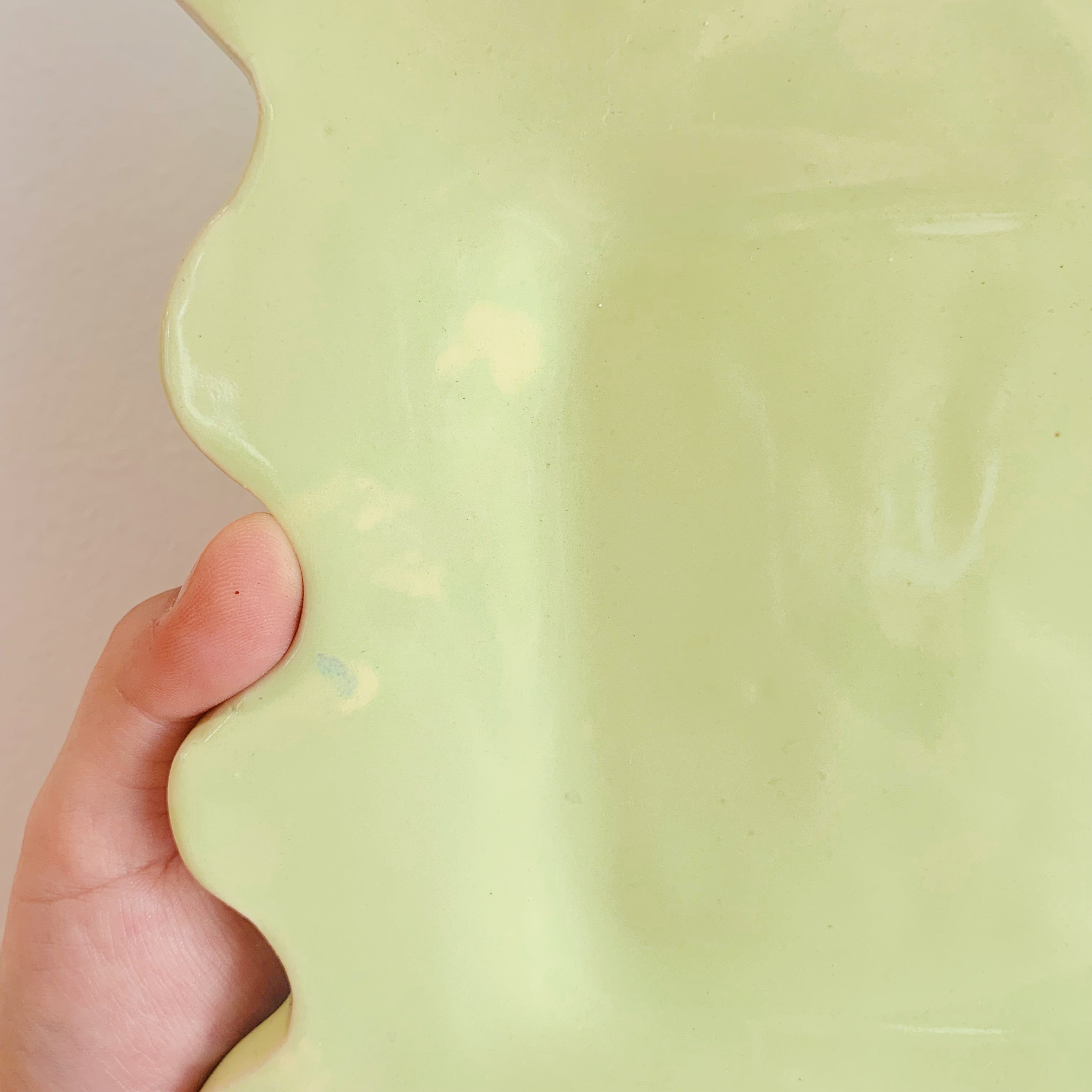 *SECONDS* MINTY SQUARE SQUIGGLE PLATE