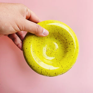 CHARTREUSE SPECKLED BUBBLE DISH