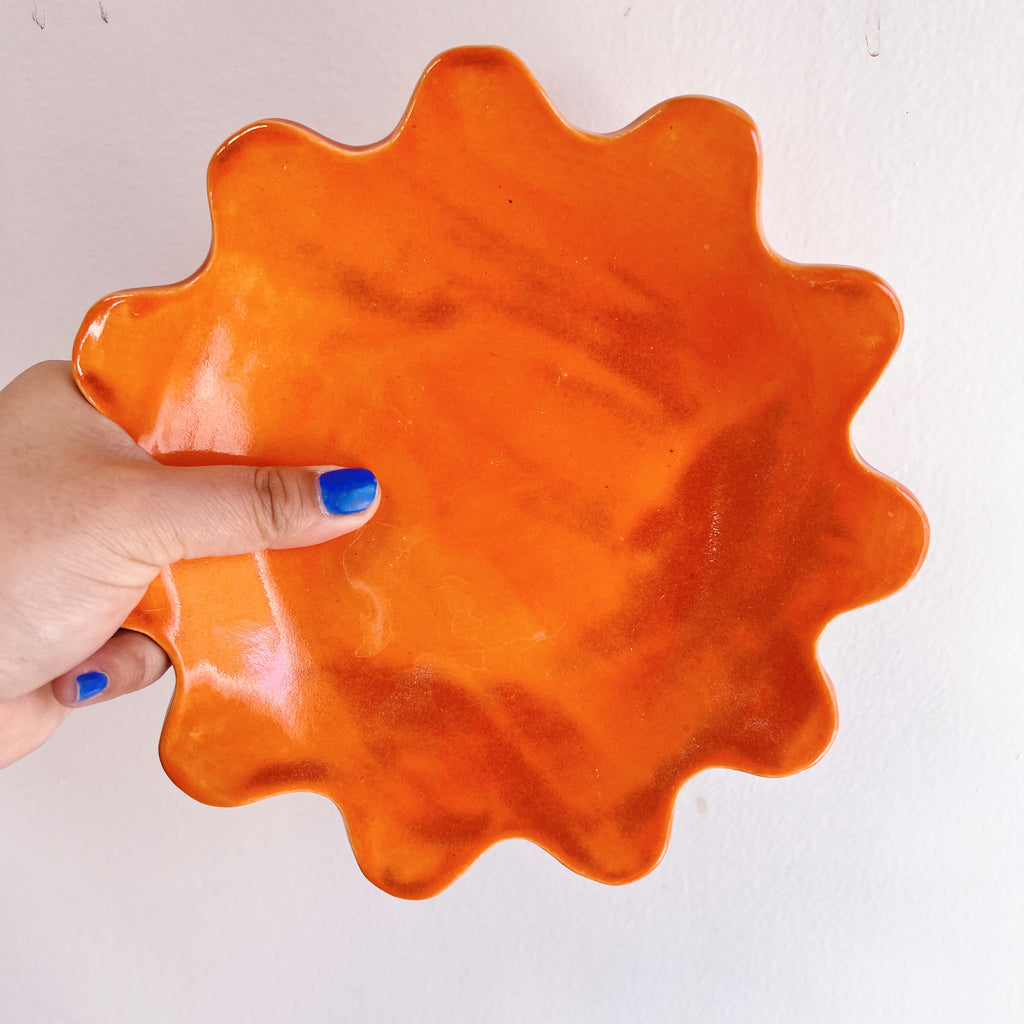 *SECONDS*PERSIMMON SQUIGGLE PLATE