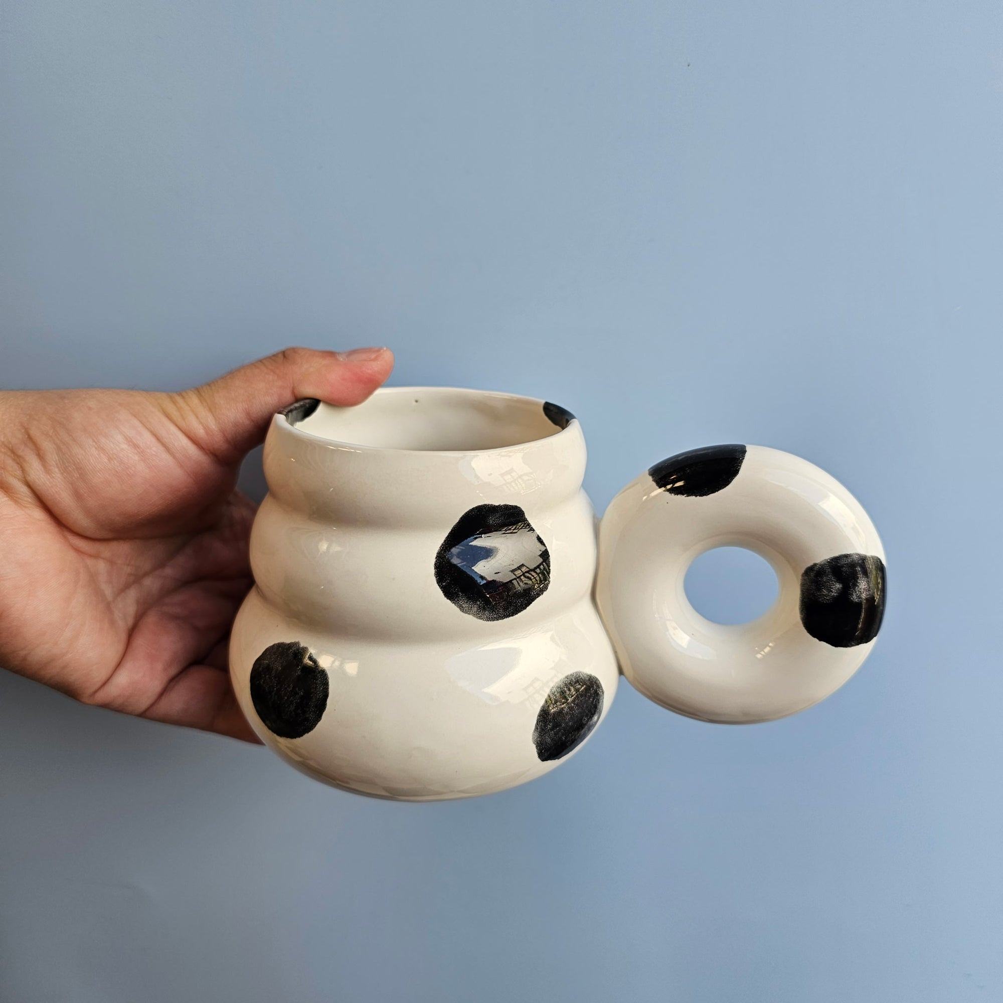 POLKADOT DONUT CHUBBY MUG