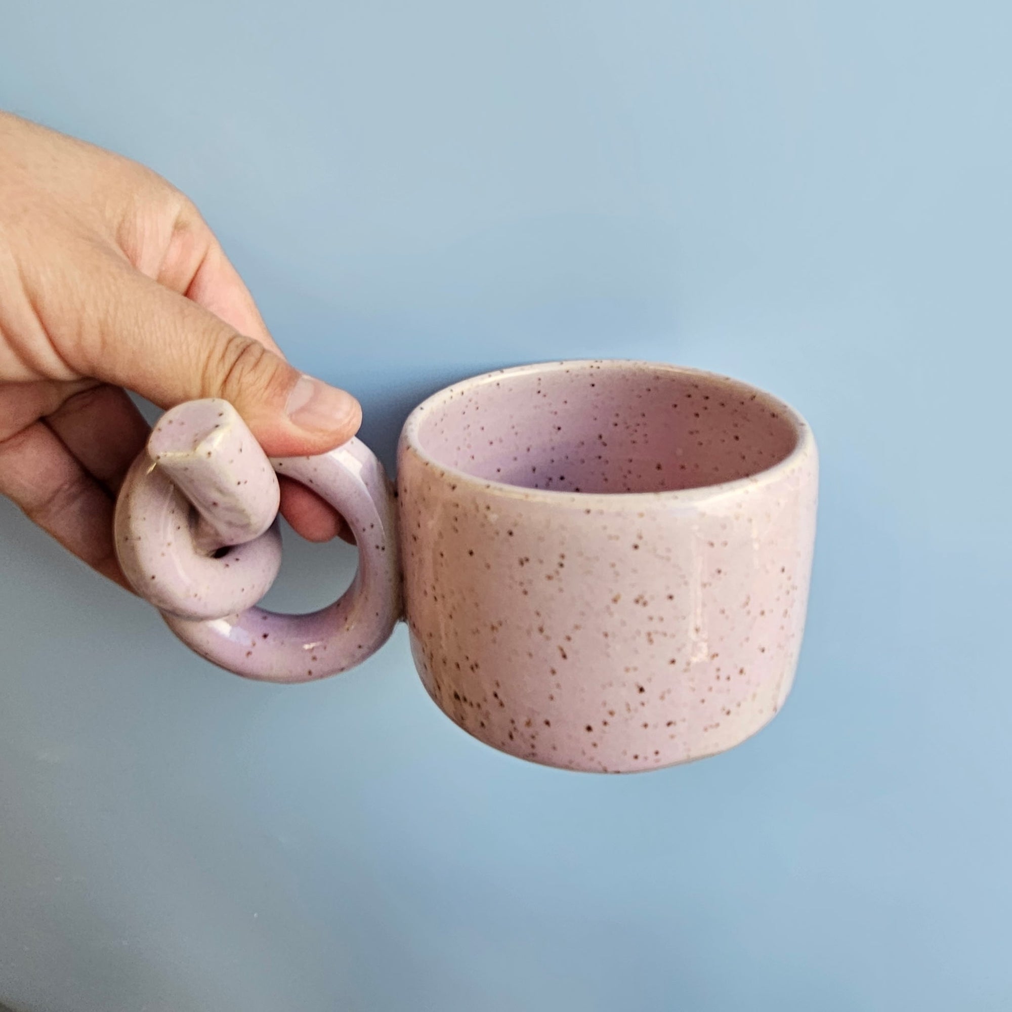 ORCHID SPECKLED KNOT MUG