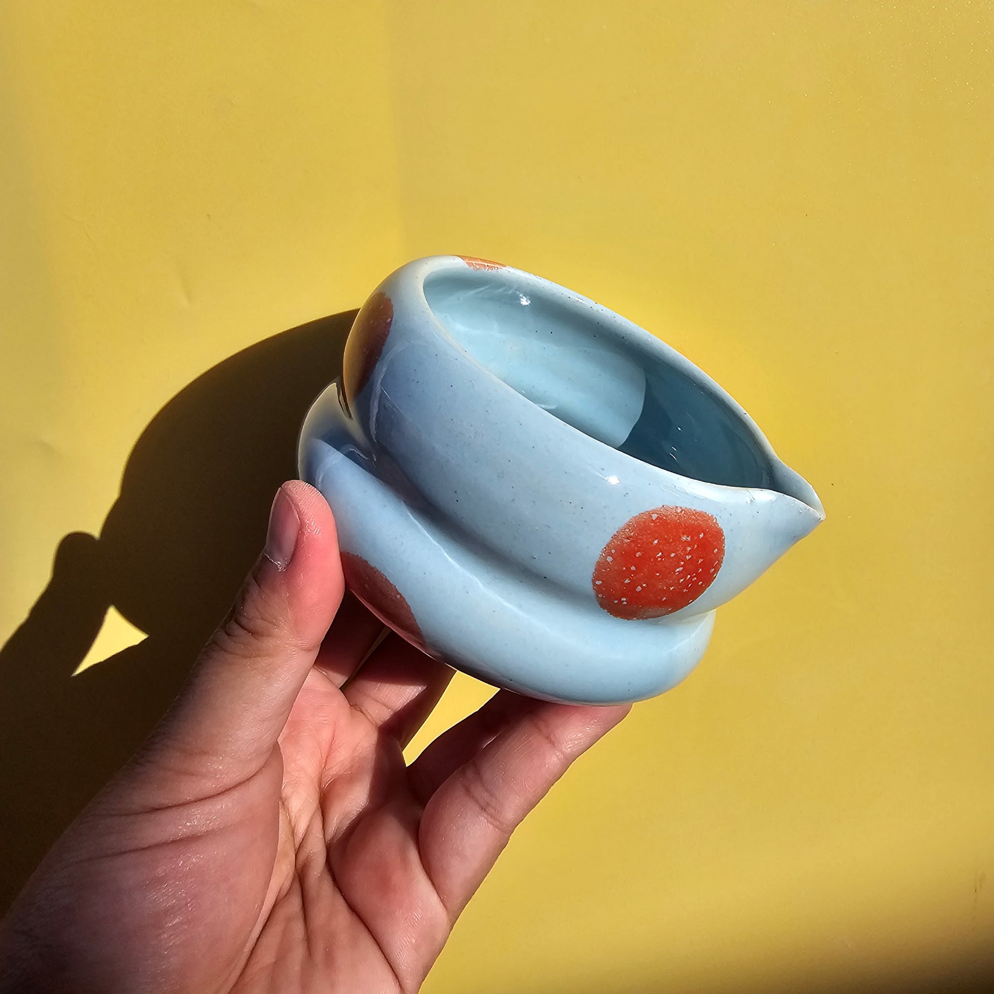 BLUE SKY POLKADOT VENUS MATCHA BOWL