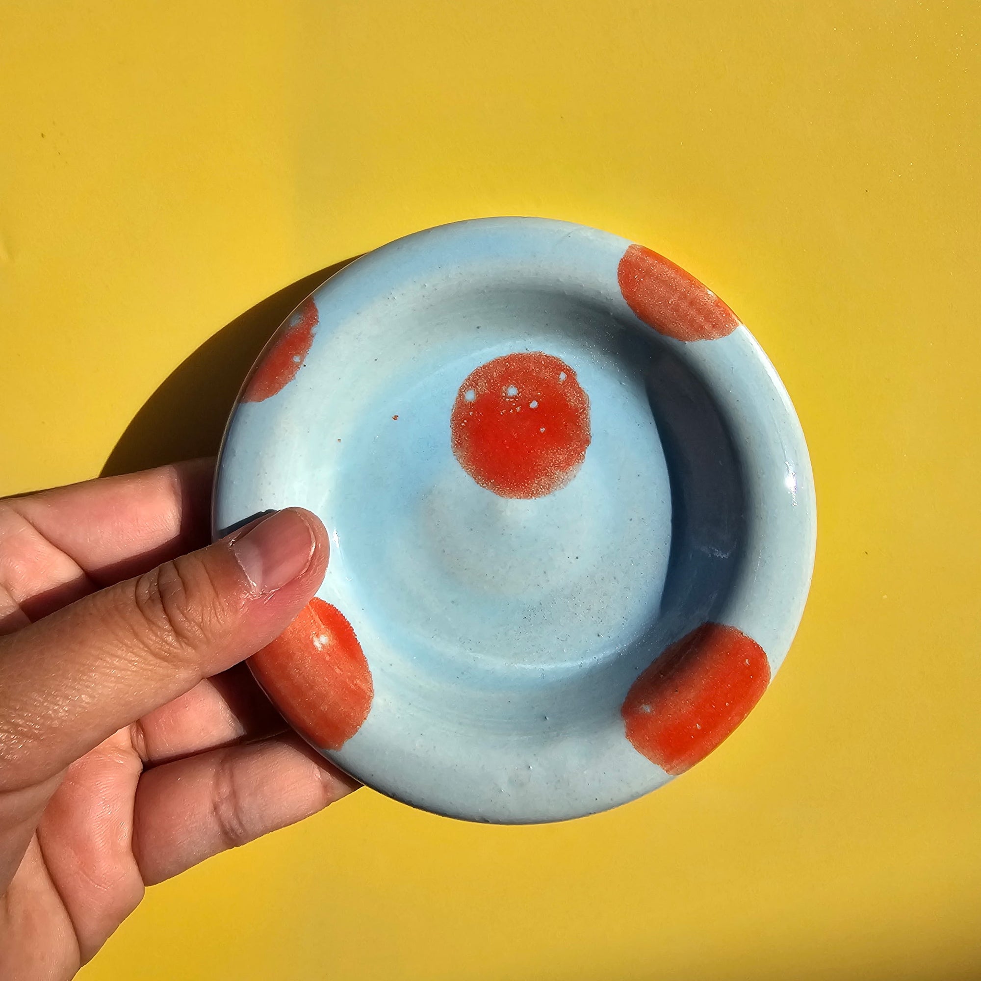 BLUE SKY POLKADOT LIL DISH