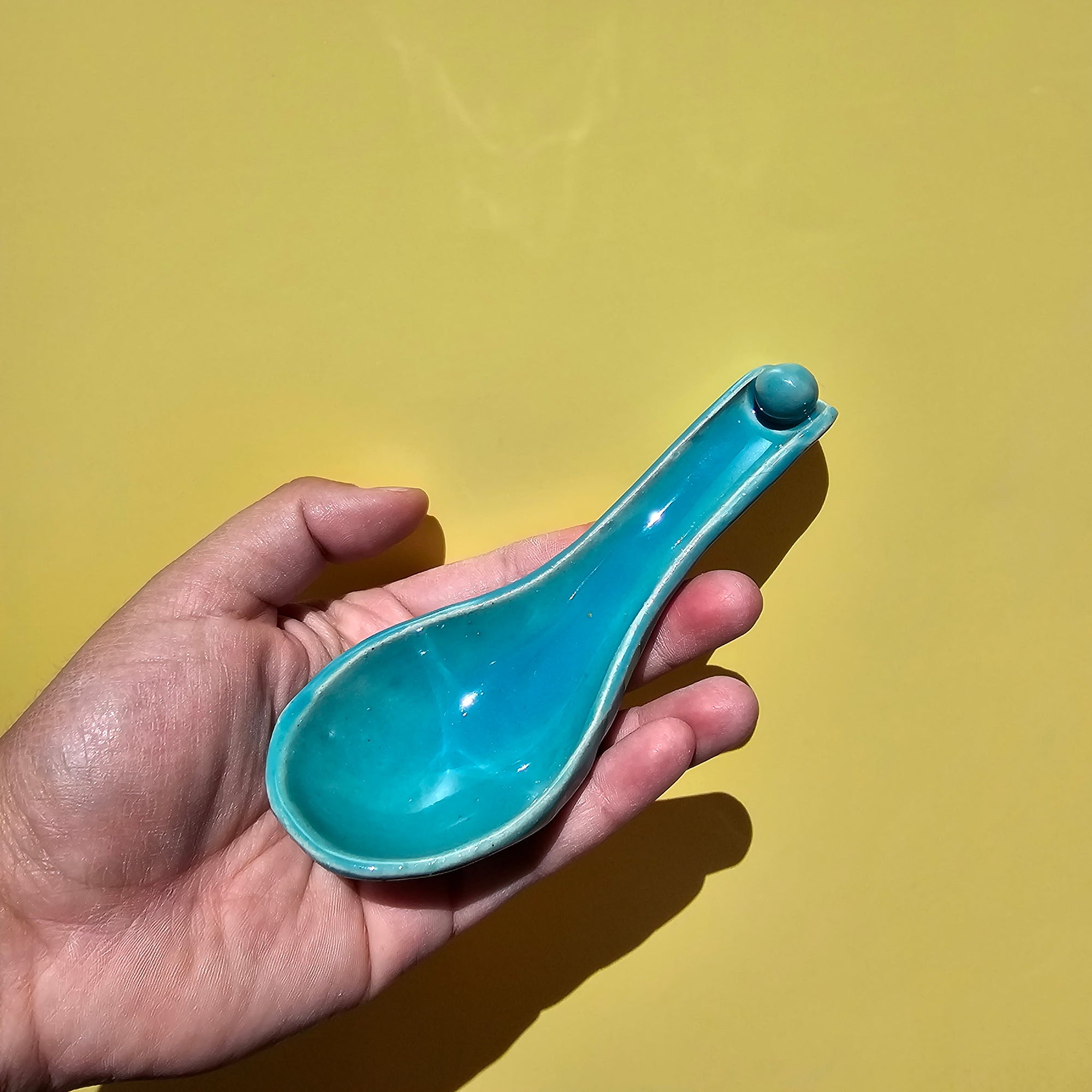 TEAL SEA PEARL SOUP SPOON!
