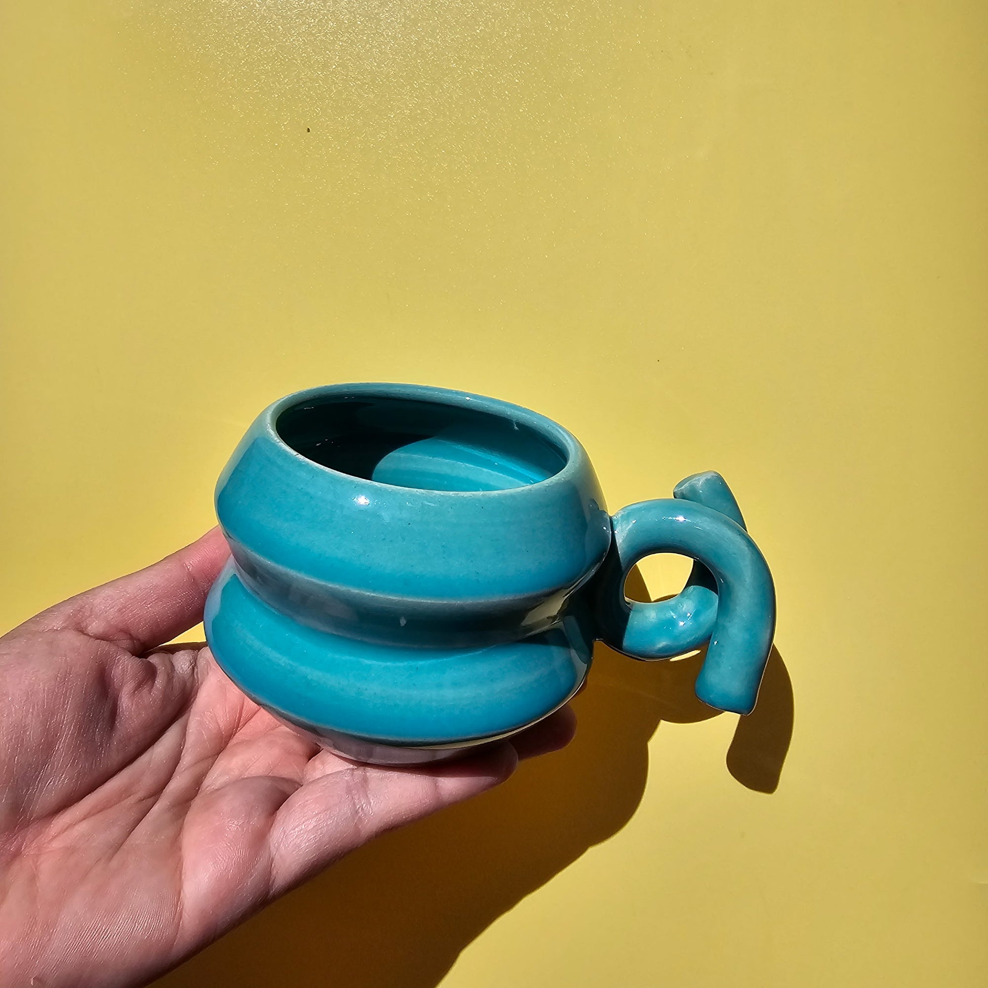 TEAL ANGLES LOOP DE LOOP MUG