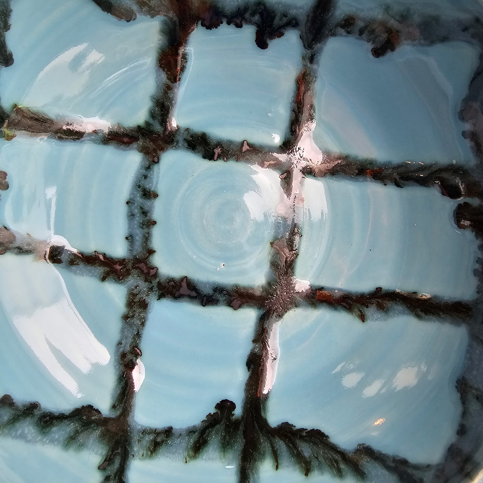 PLAID BLUE SKY & METEOR PLATE BOWL