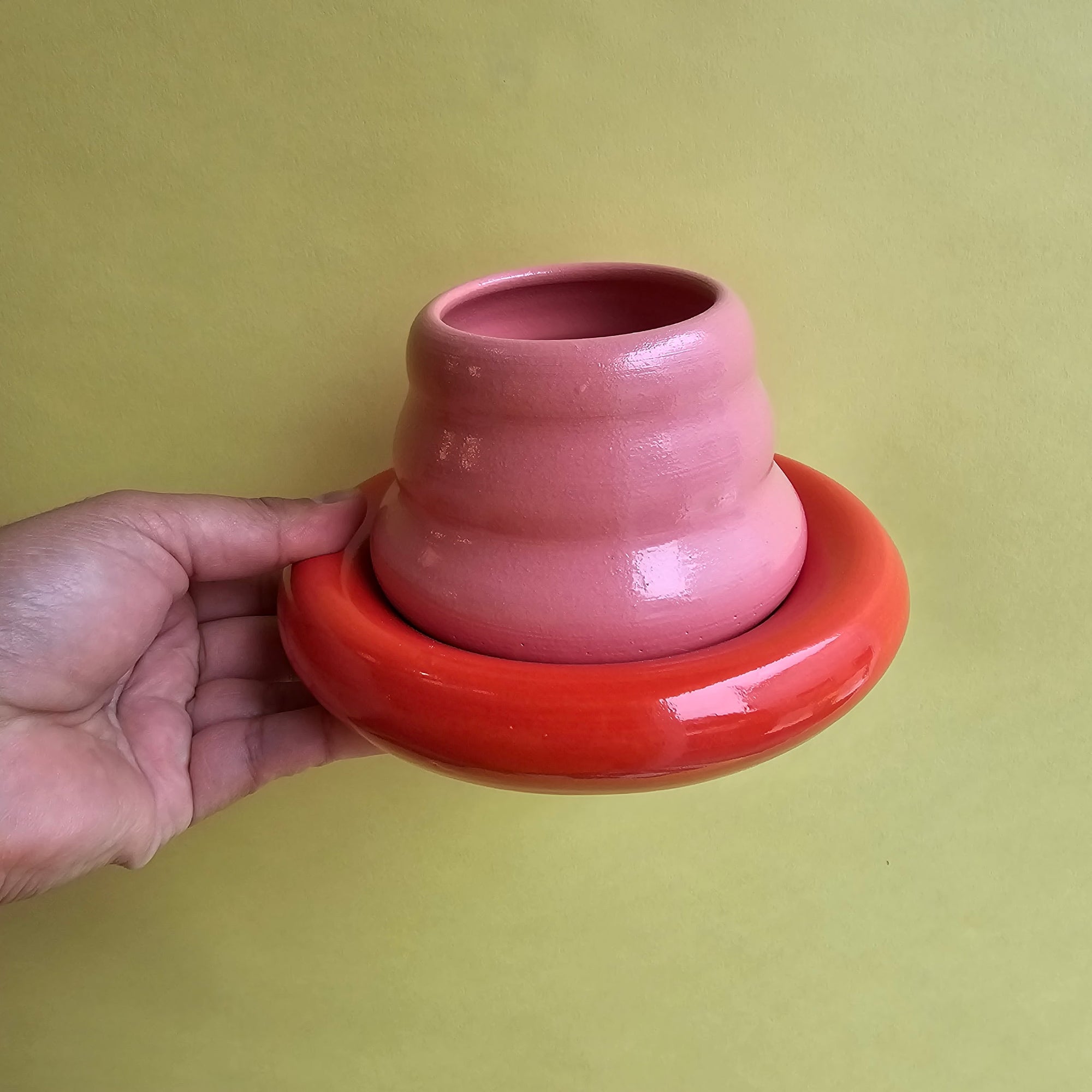 FLAMINGO CHUBBY CUP AND SAUCER