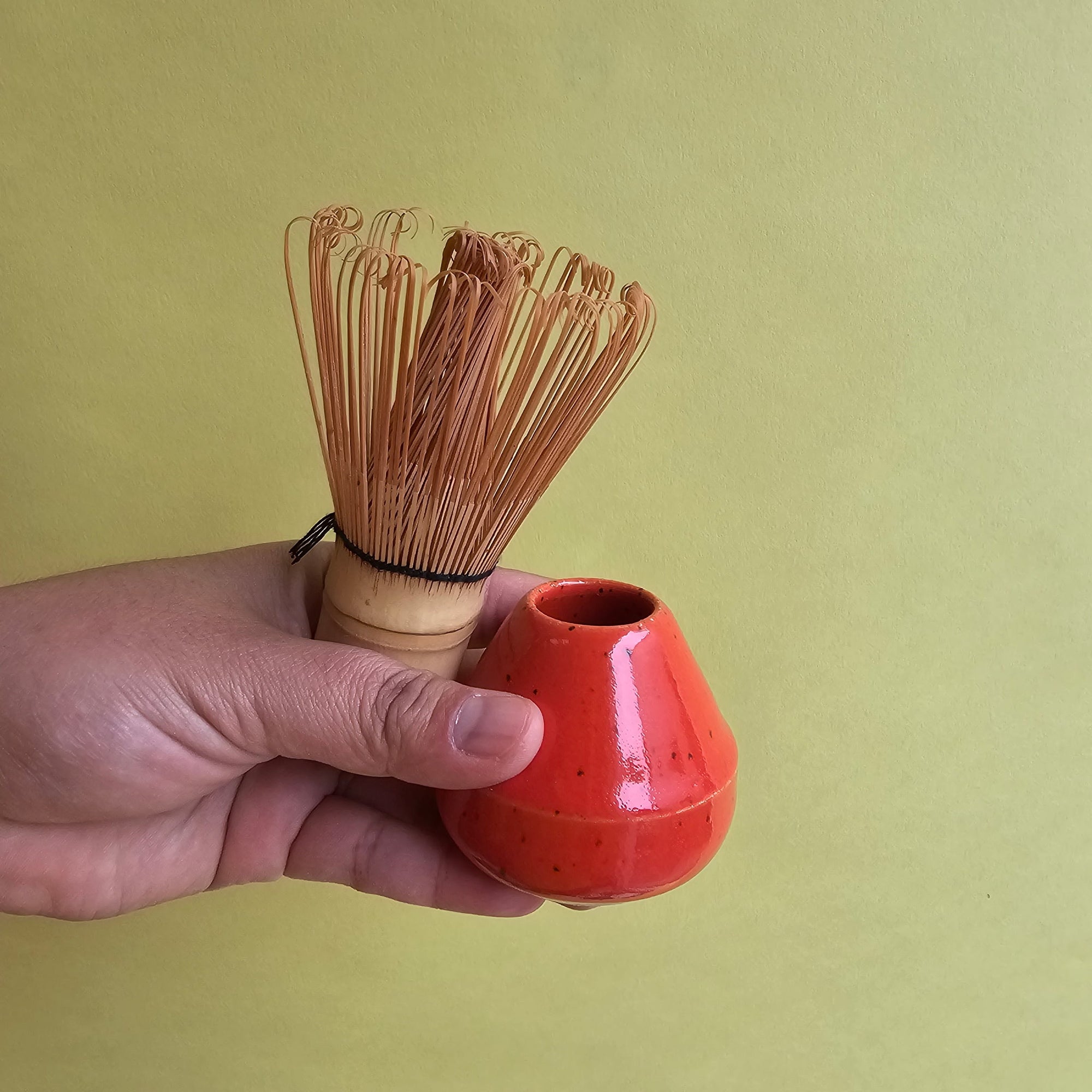 CHERRY SPECKLED MATCHA WHISK HOLDER
