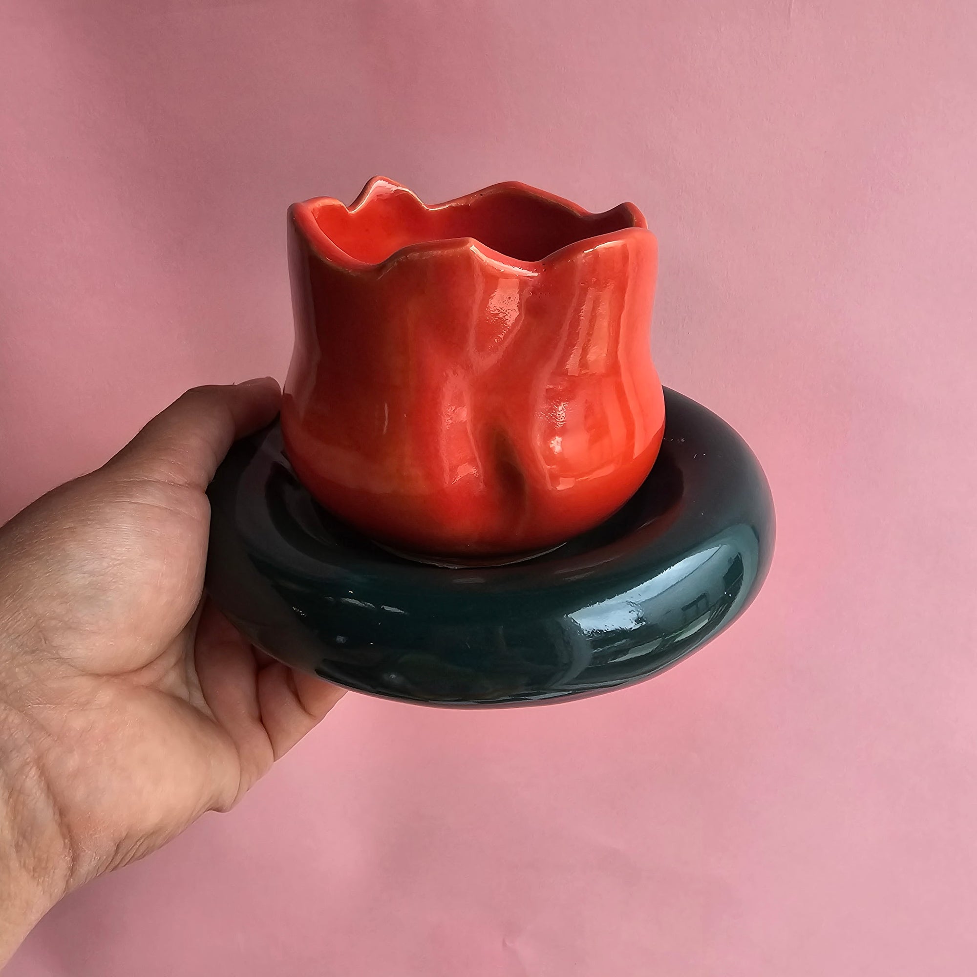 CHERRY TULIP CUP AND SAUCER SET