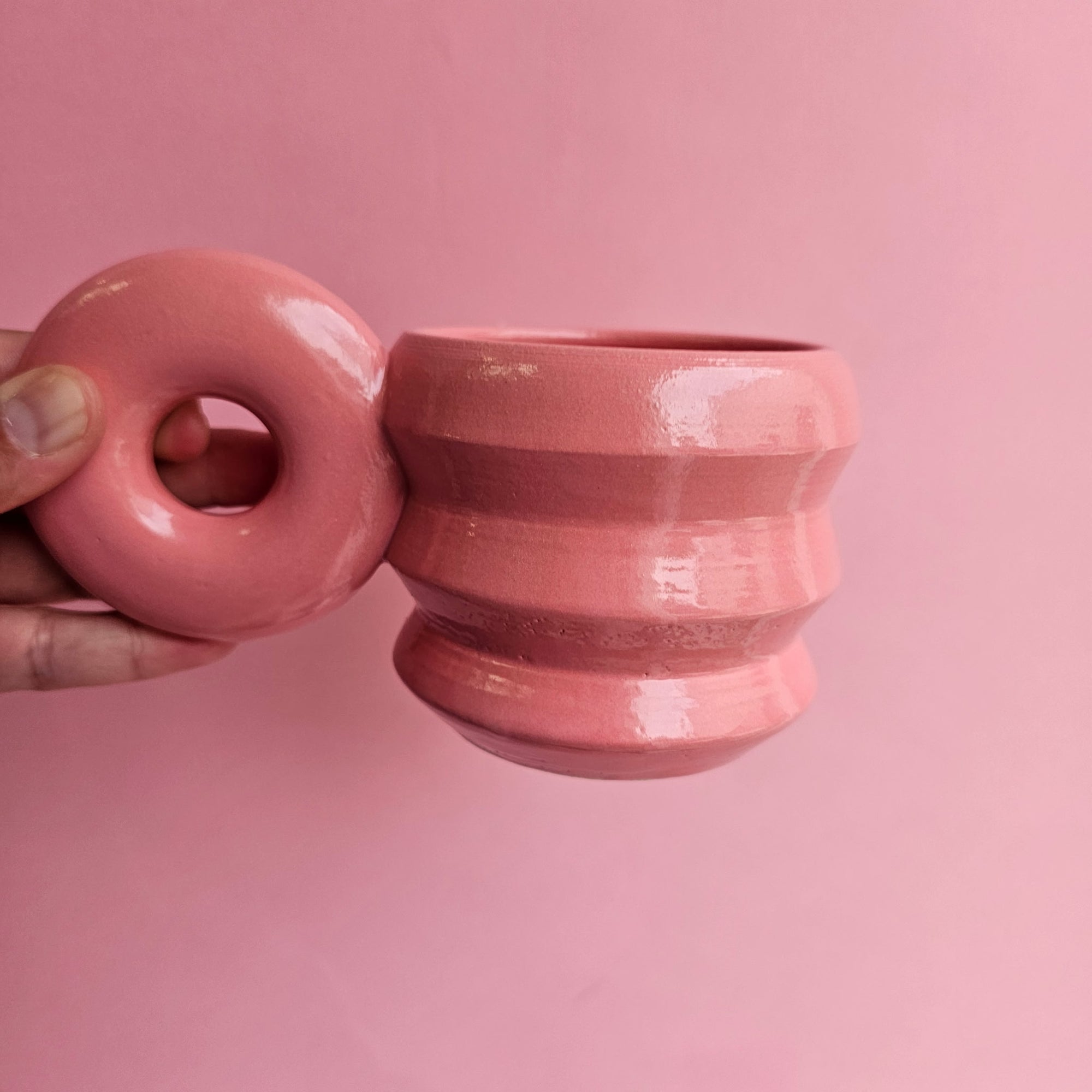 FLAMINGO ZIGZAG DONUT MUG (Copy)