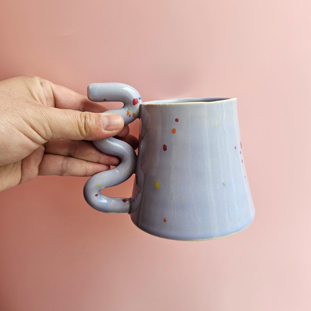COTTON CANDY SPRINKLE CAKE SQUIGGLE MUG