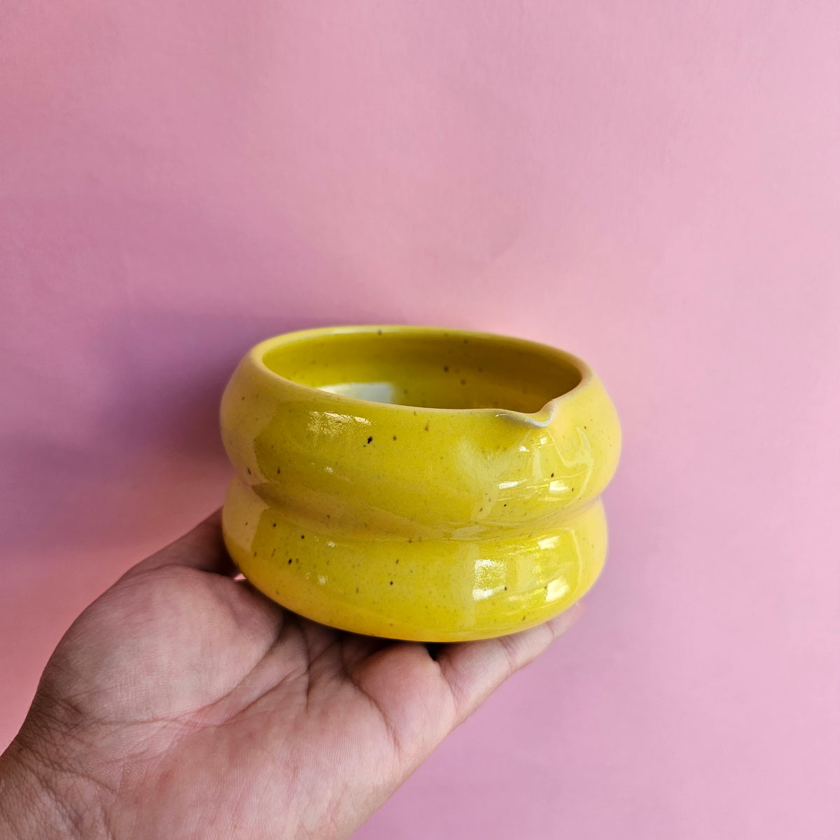 SUNNY LIGHT SPECKLE VENUS MATCHA BOWL