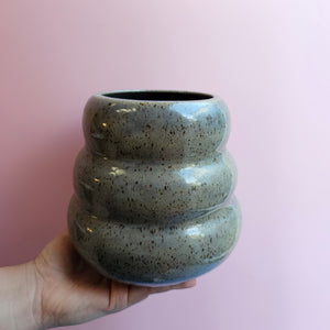 *SECONDS* SPECKLED CHUBBY VASE