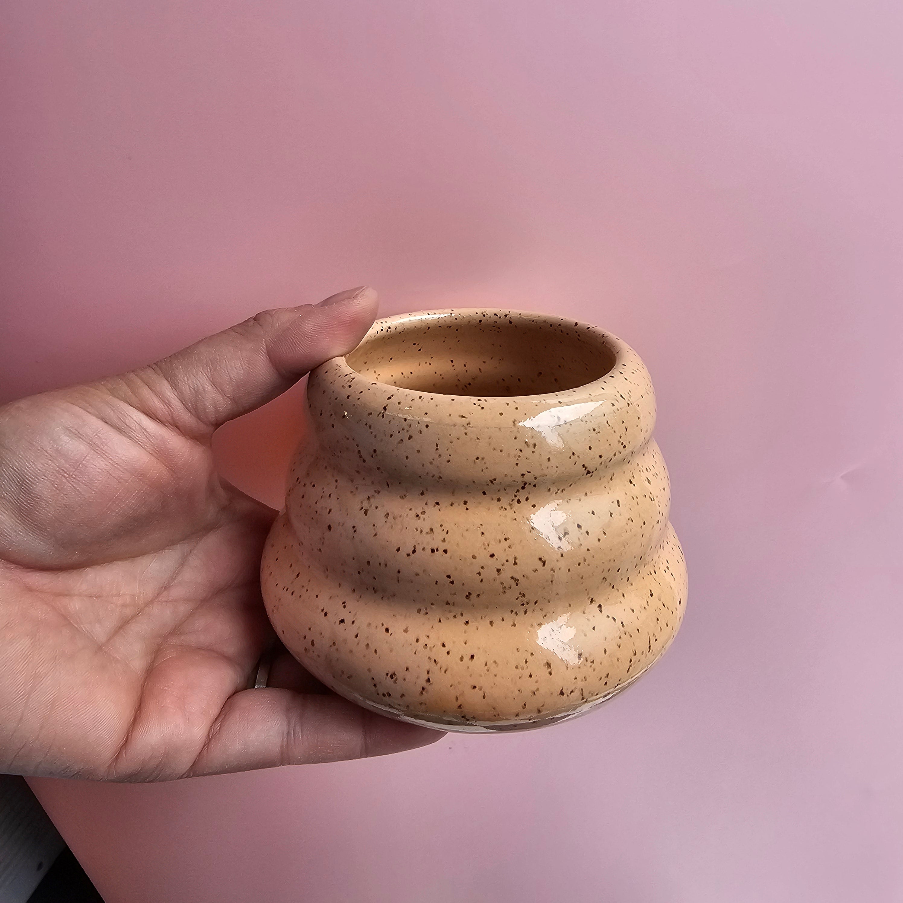 PEACHY CHUBBY CUP/VASE