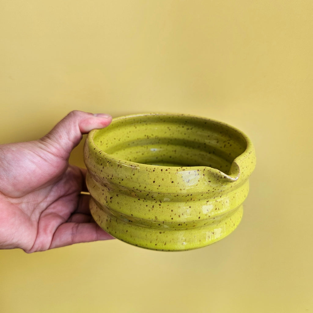 CHARTREUSE ZIGZAG MATCHA BOWL