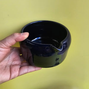 BLUE GLASS BLOB MATCHA BOWL