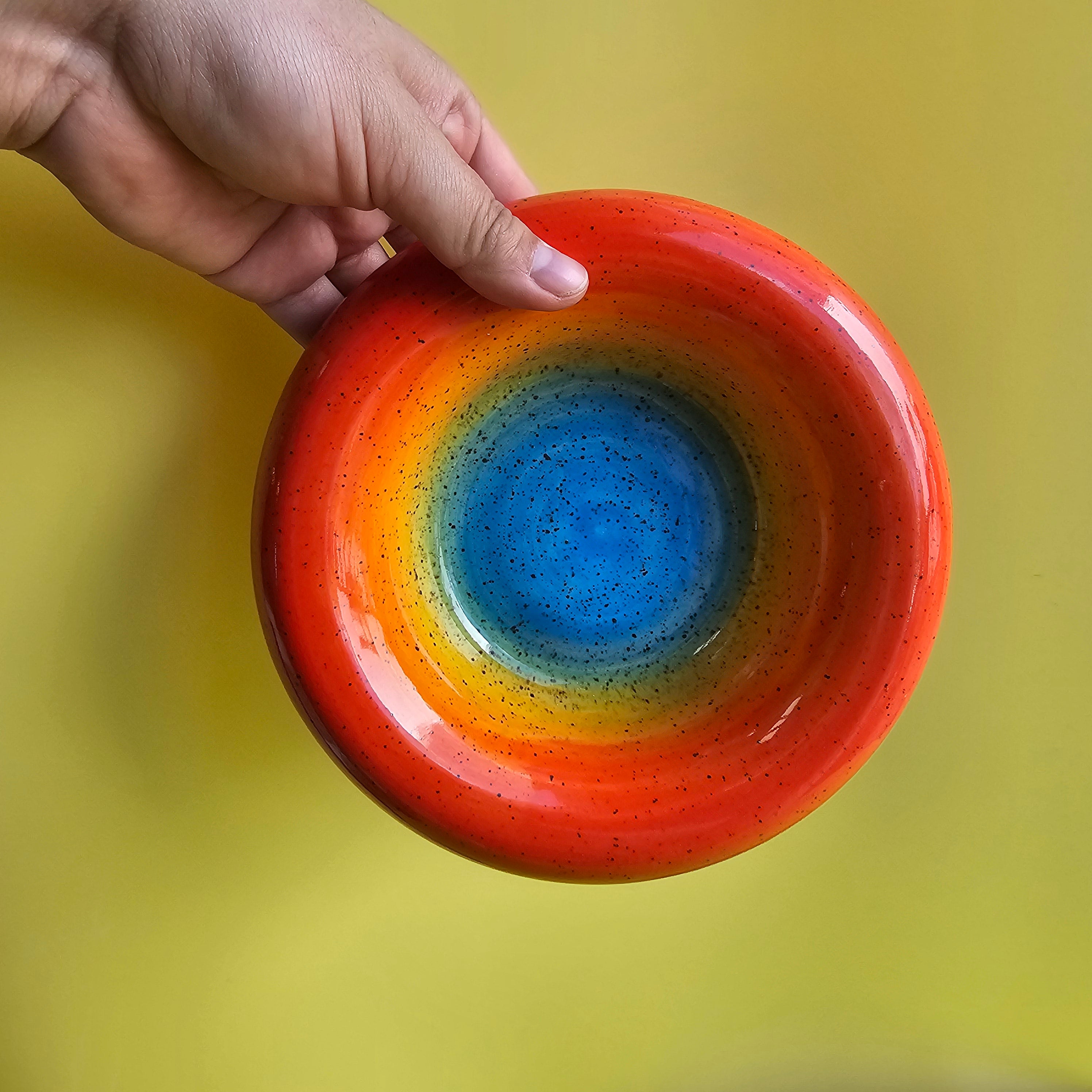 RAINBOW DONUT DISH BOWL