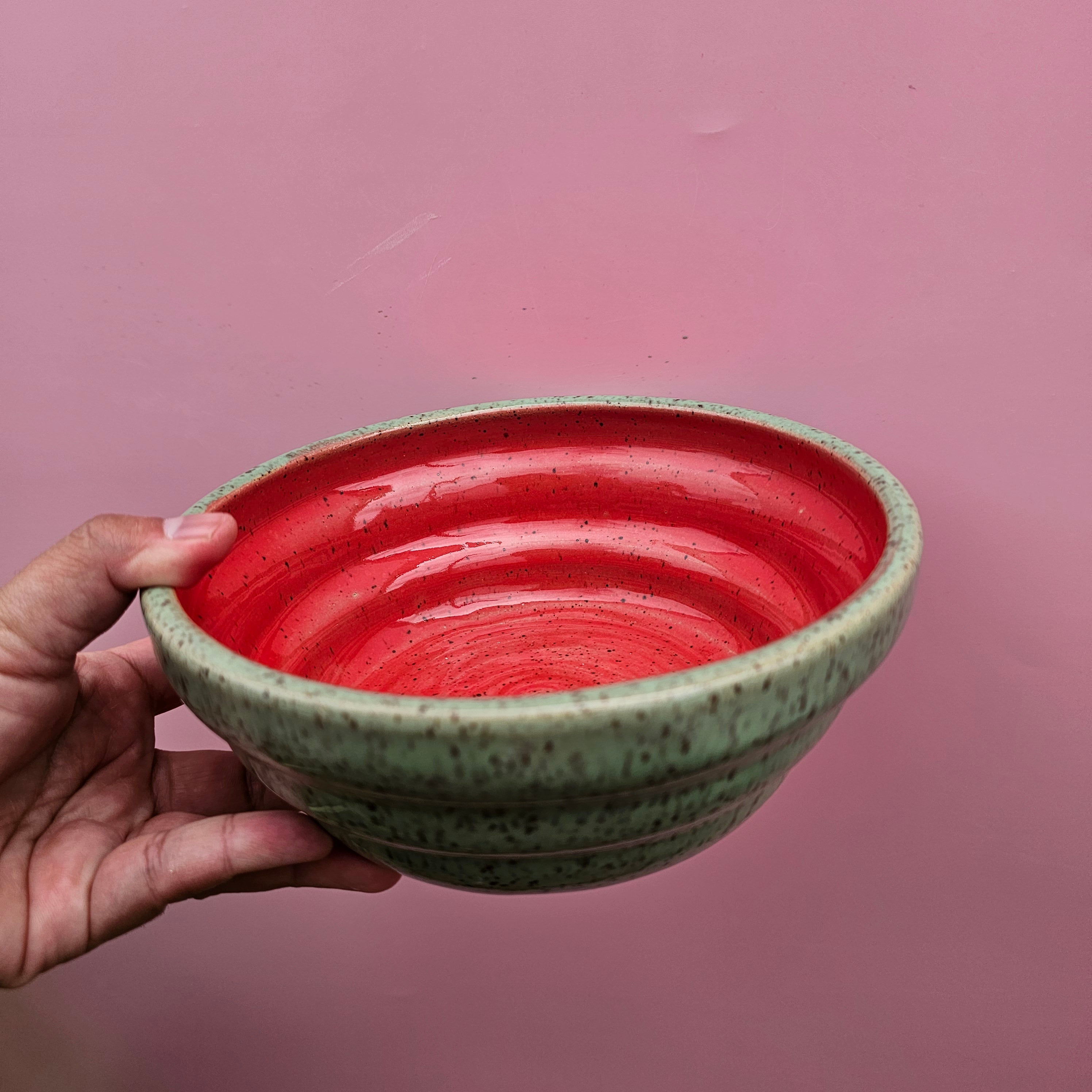 RAMEN BOWL CORAL AND JADE