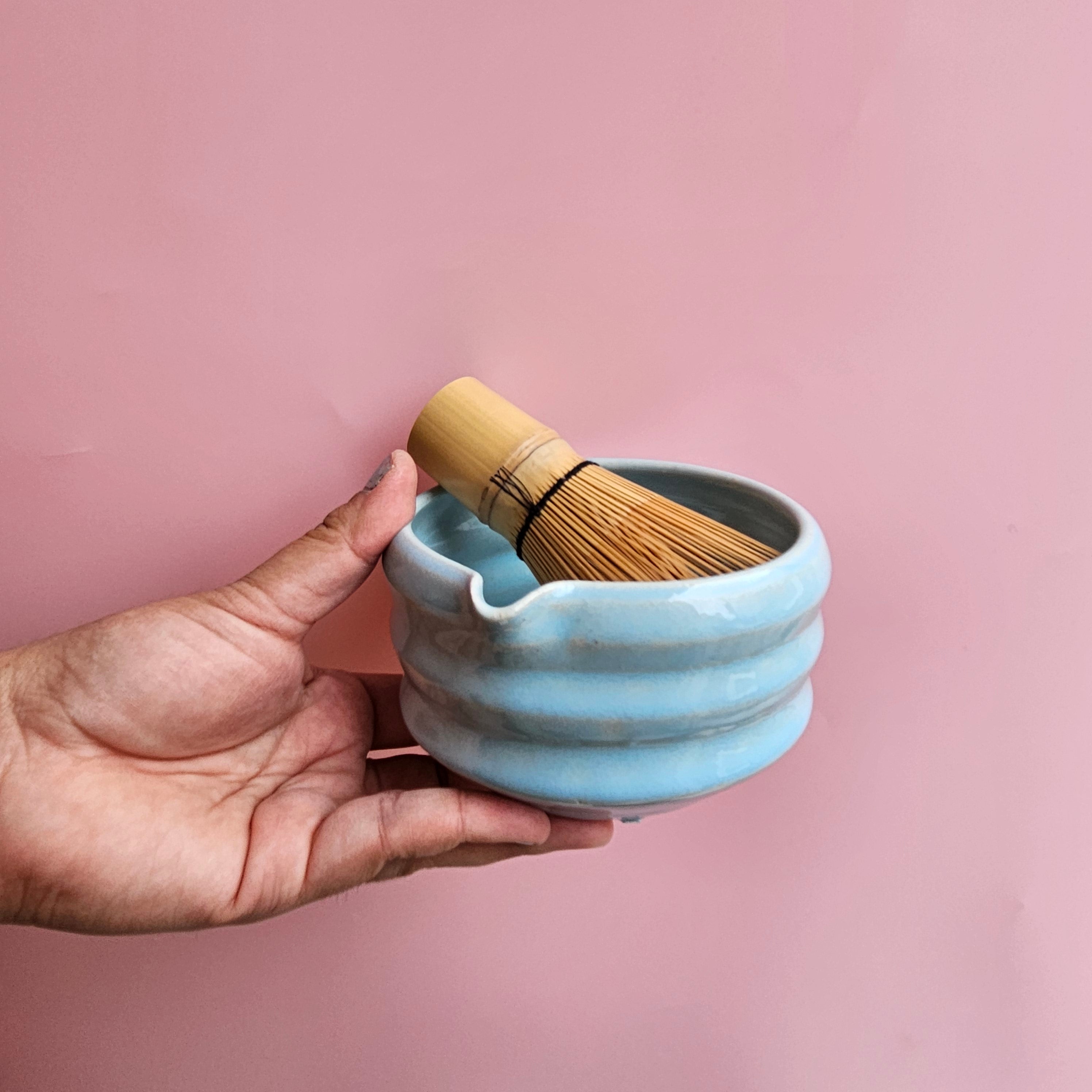 SKY ZIGZAG MATCHA BOWL