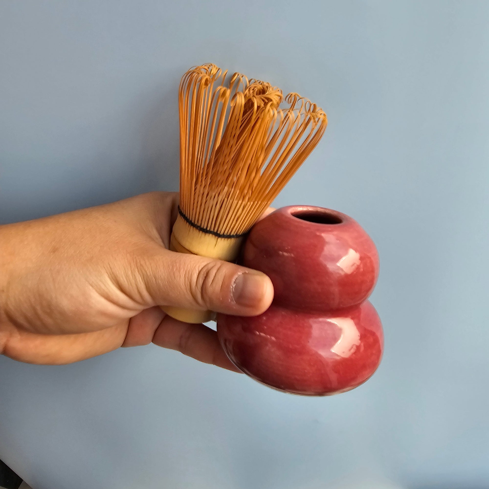 *SECONDS* BURGUNDY MATCHA WHISK HOLDER