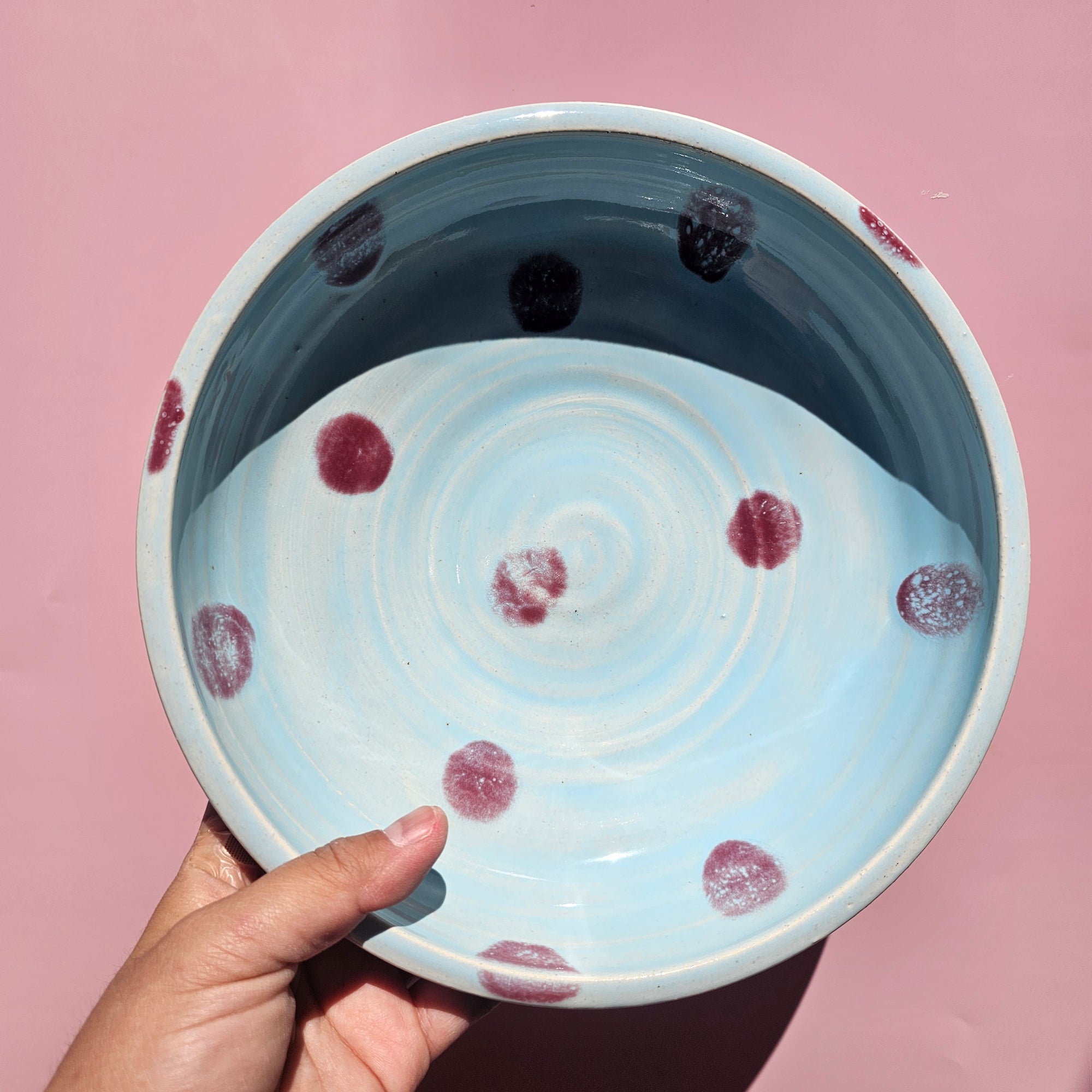 WINE AND SKY PLATE BOWL DOTS
