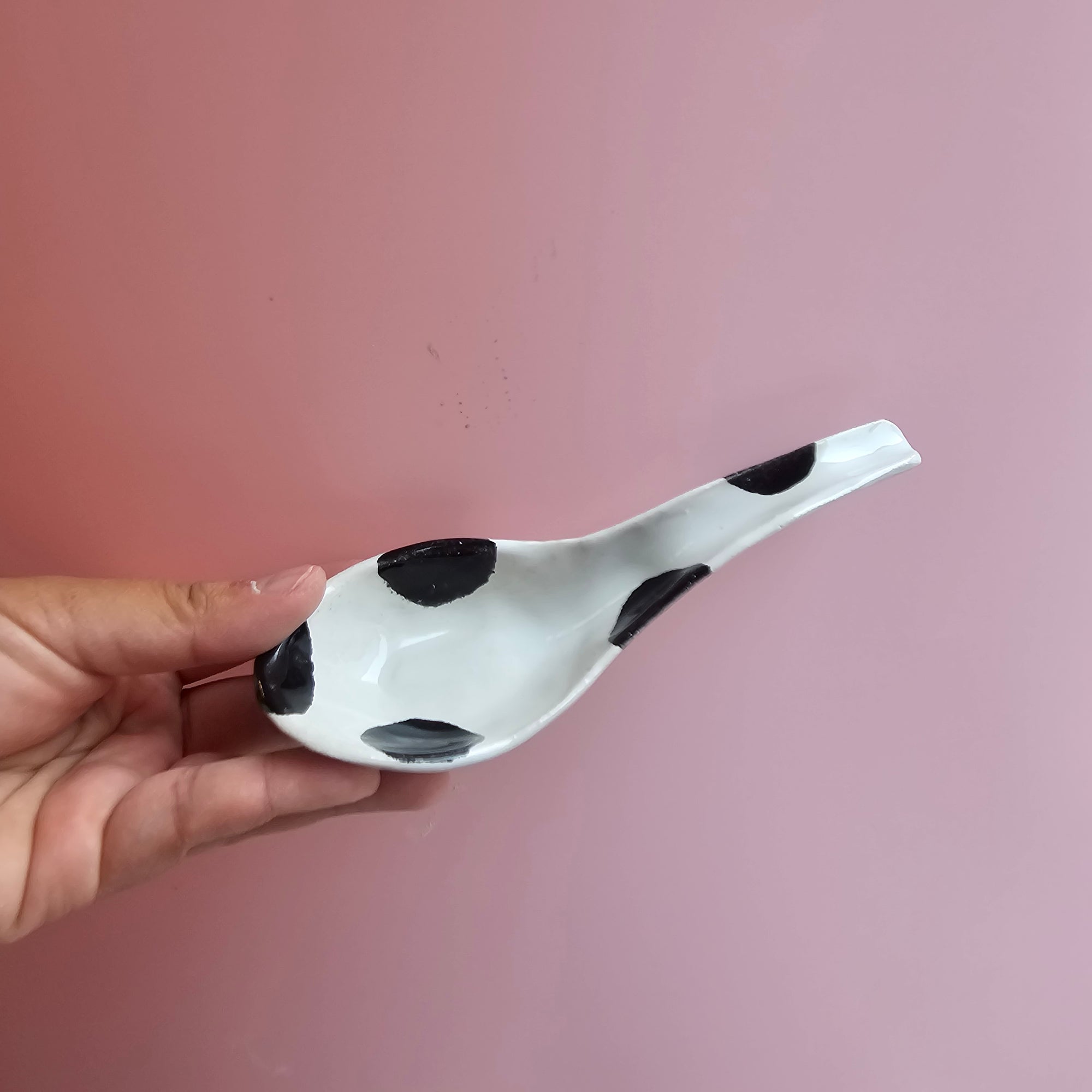 DALMATIAN SOUP SPOON DOTS