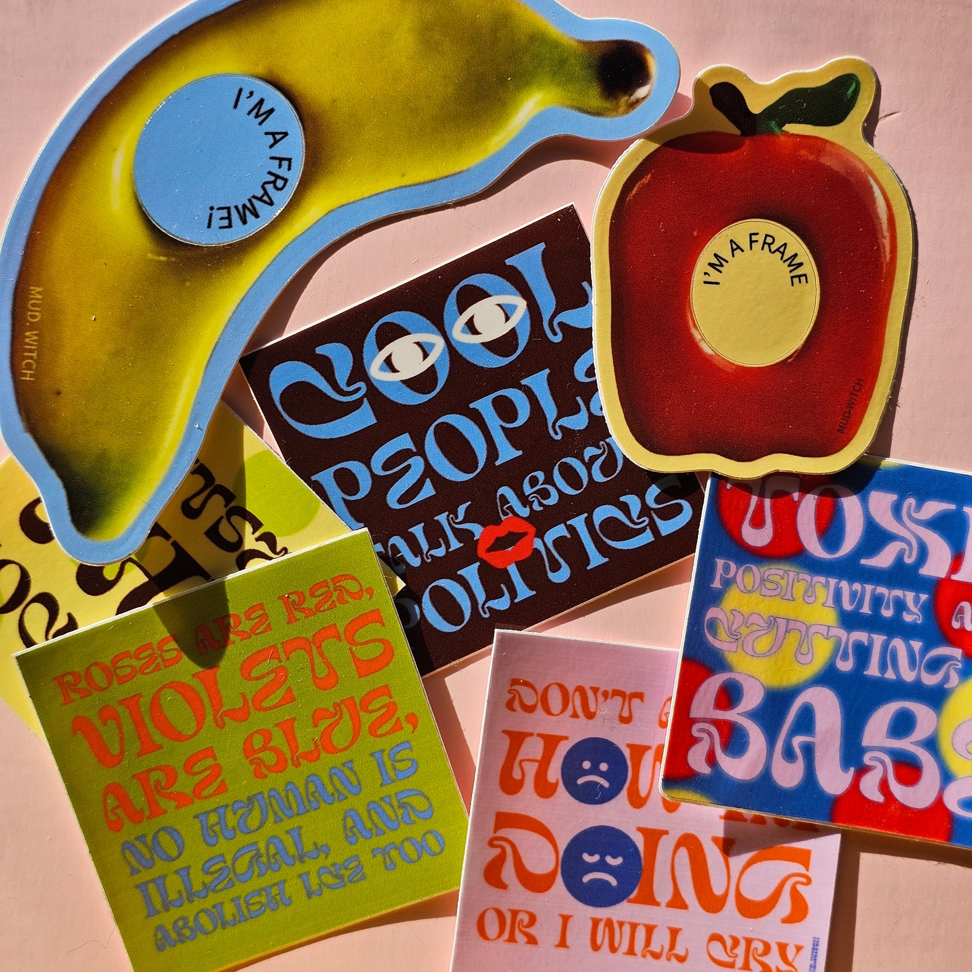 LARGE BANANA MINI FRAME STICKER • PUT YOUR OWN PICTURES IN A STICKER