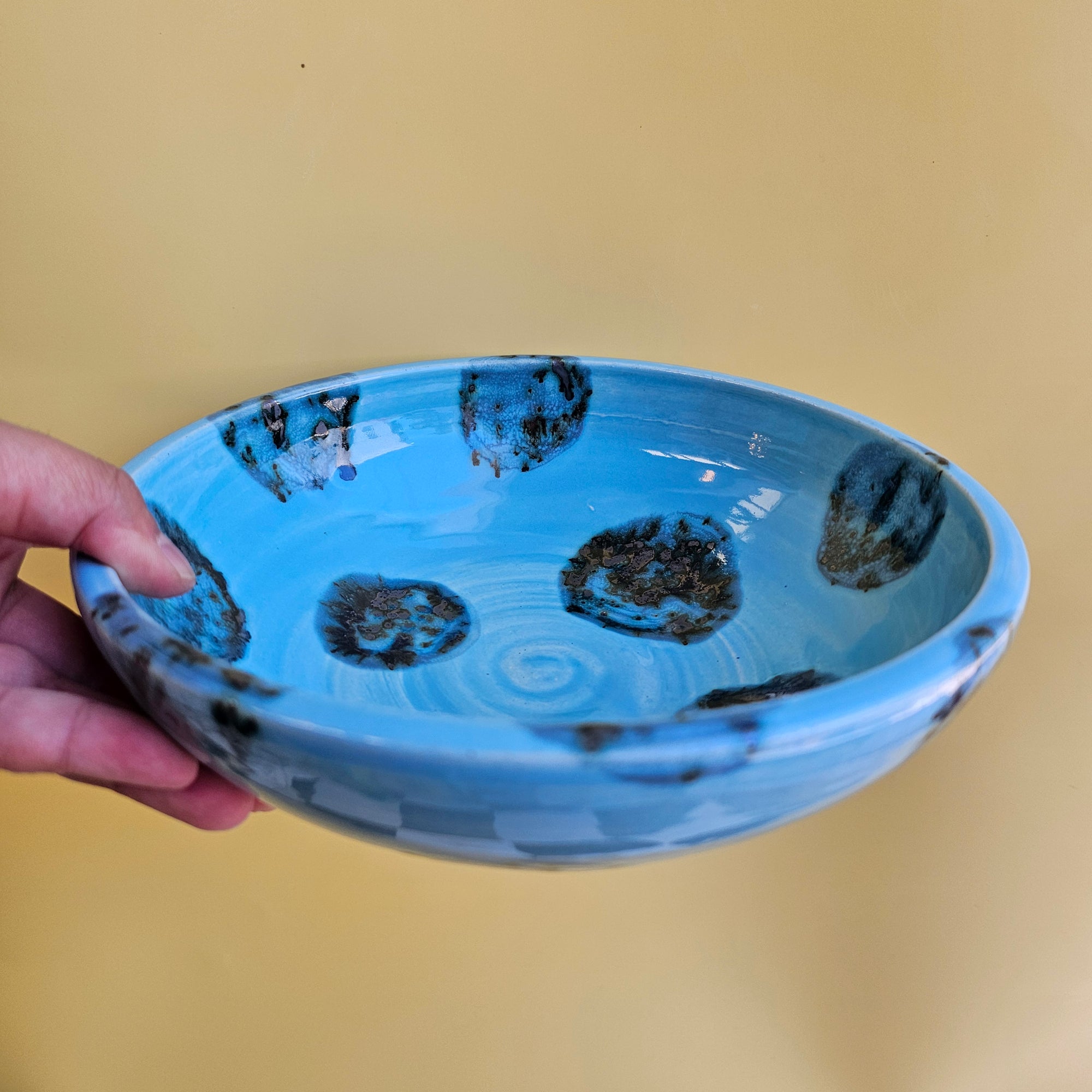 BIG DOTS BLUES & METEOR PLATE BOWL