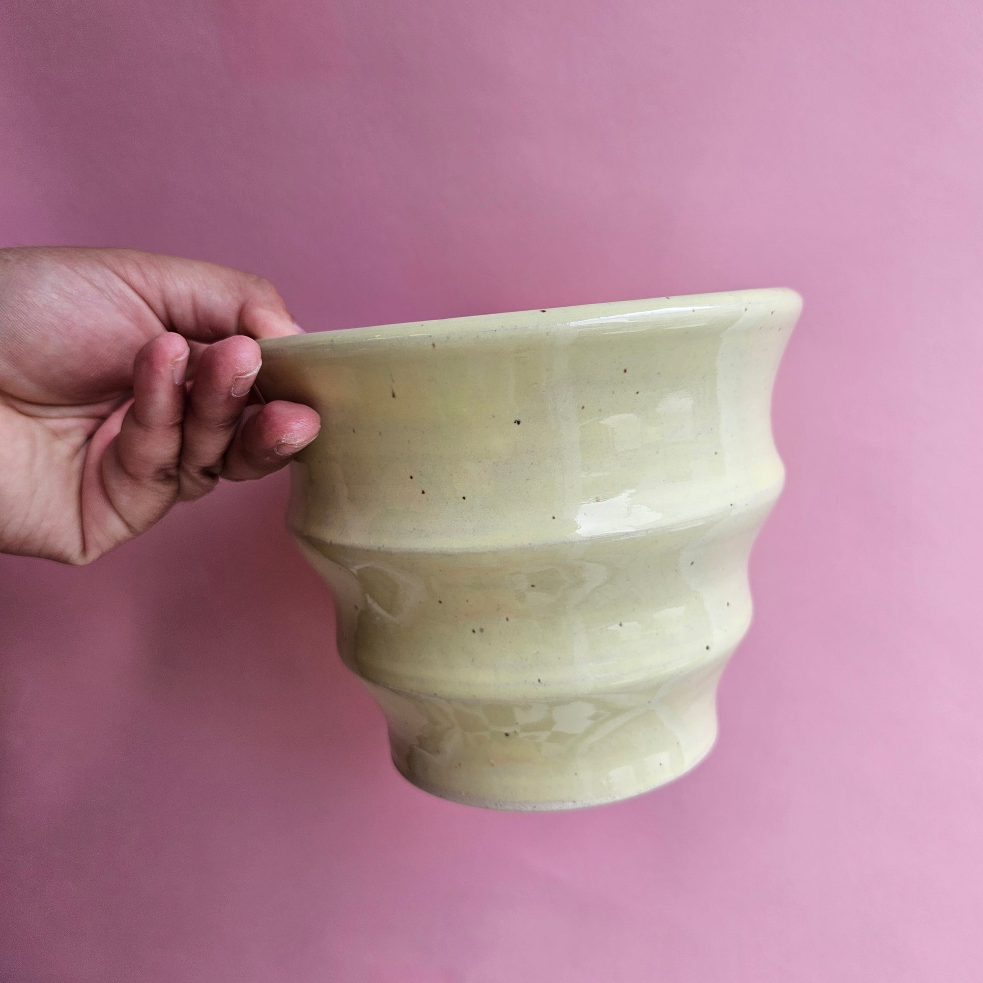 LEMON WAVES VASE