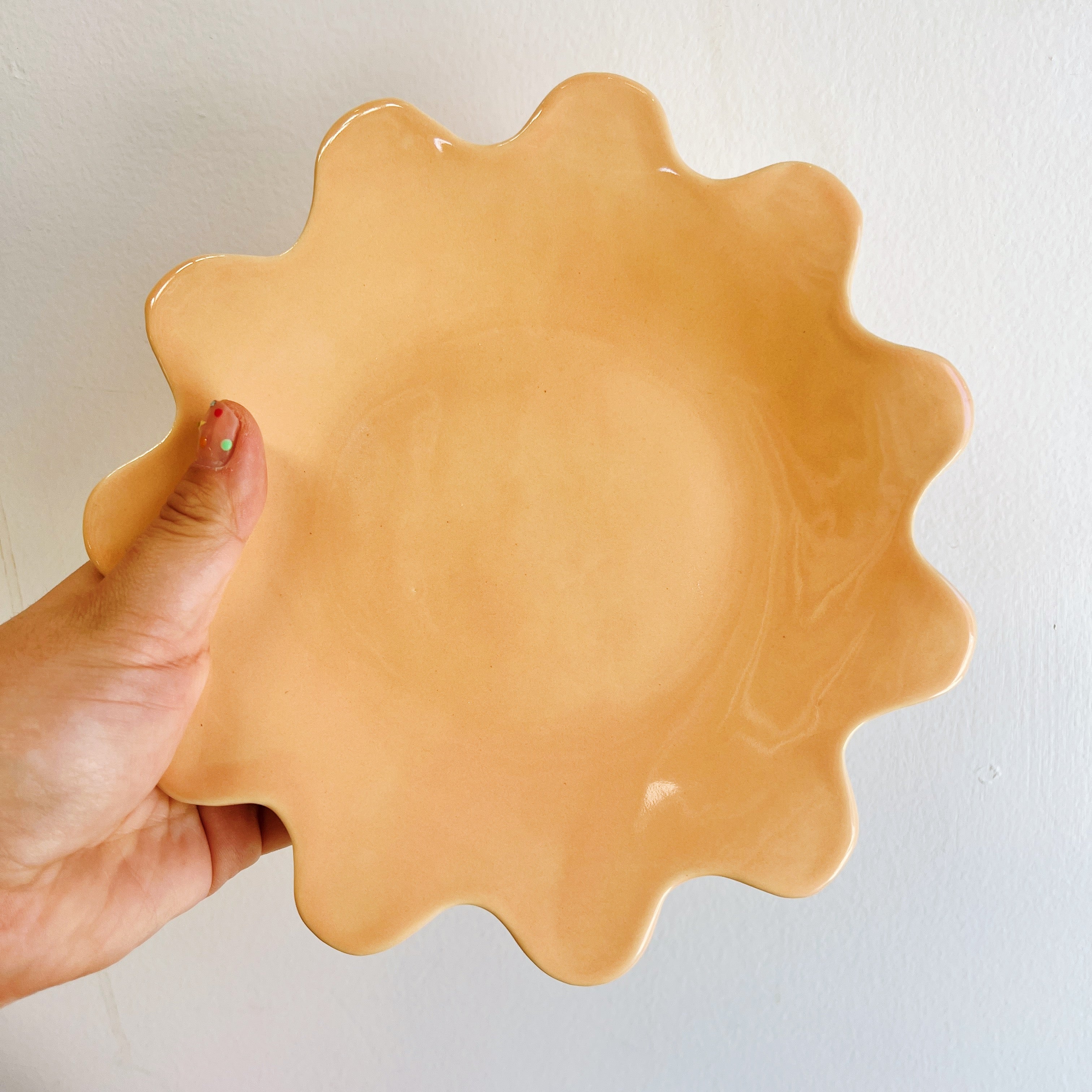 PEACH SQUIGGLE PLATE