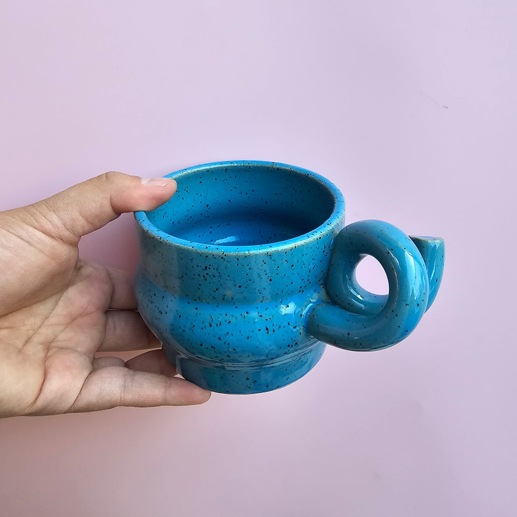 TROPICAL SPECKLED CORKSCREW VASE MUG!