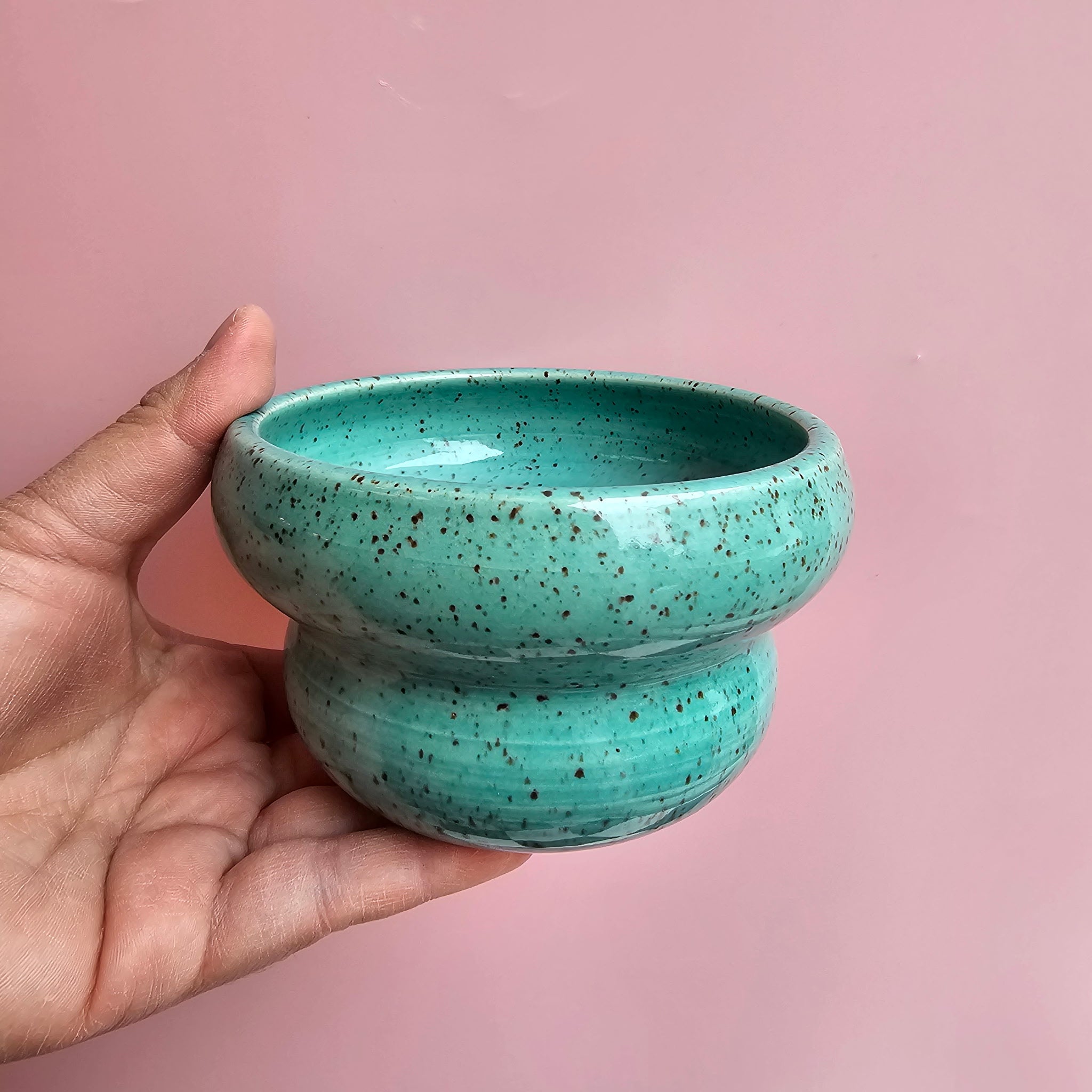 TEAL SPECKLED MUG!