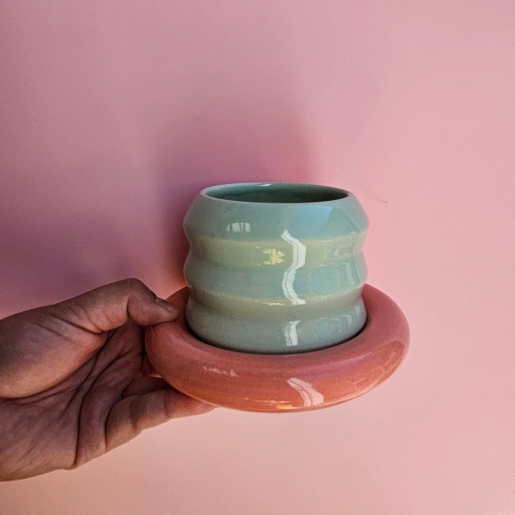 SKY ZIGZAG MUG & SAUCER!