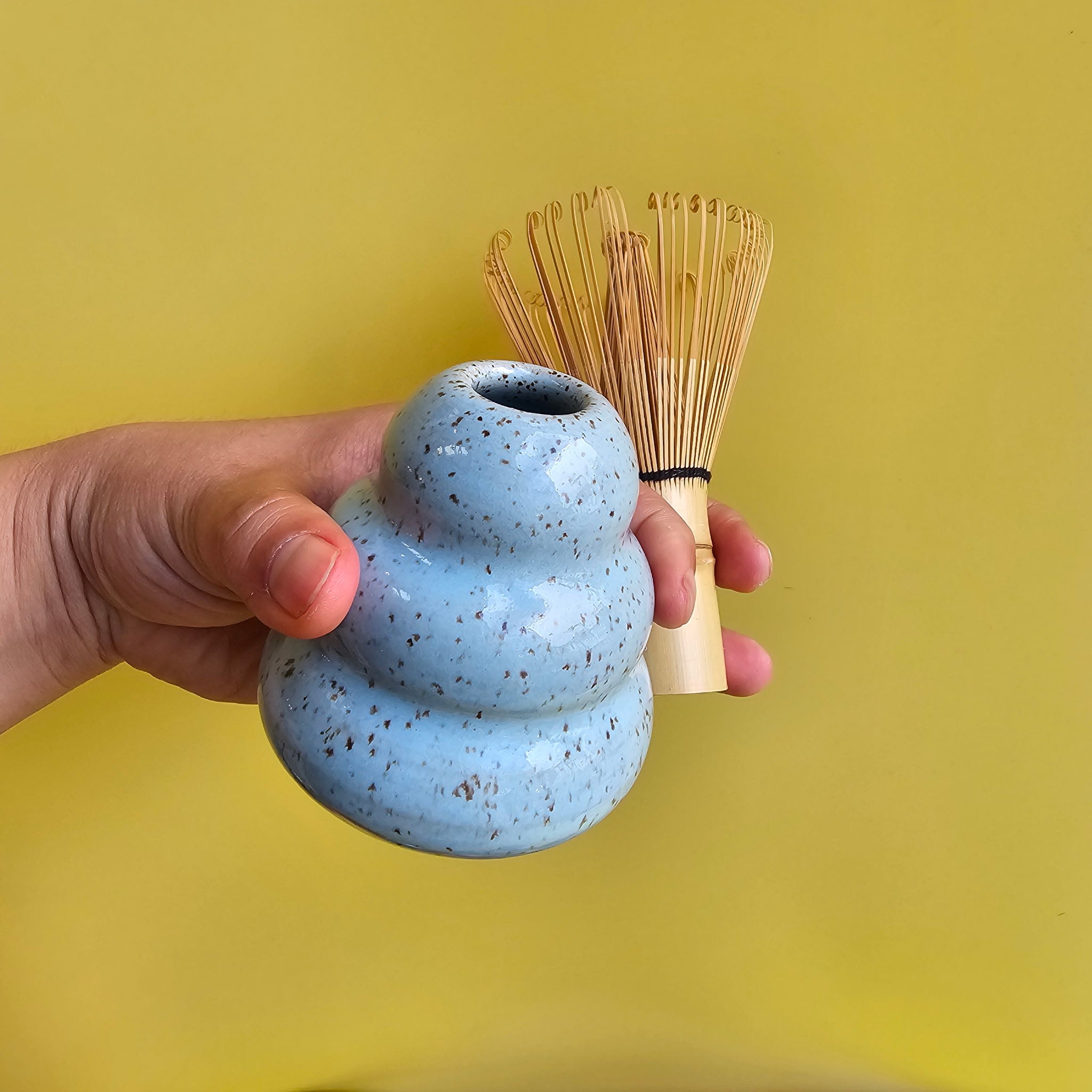 BLUE SKY SPECKLED MATCHA WHISK HOLDER