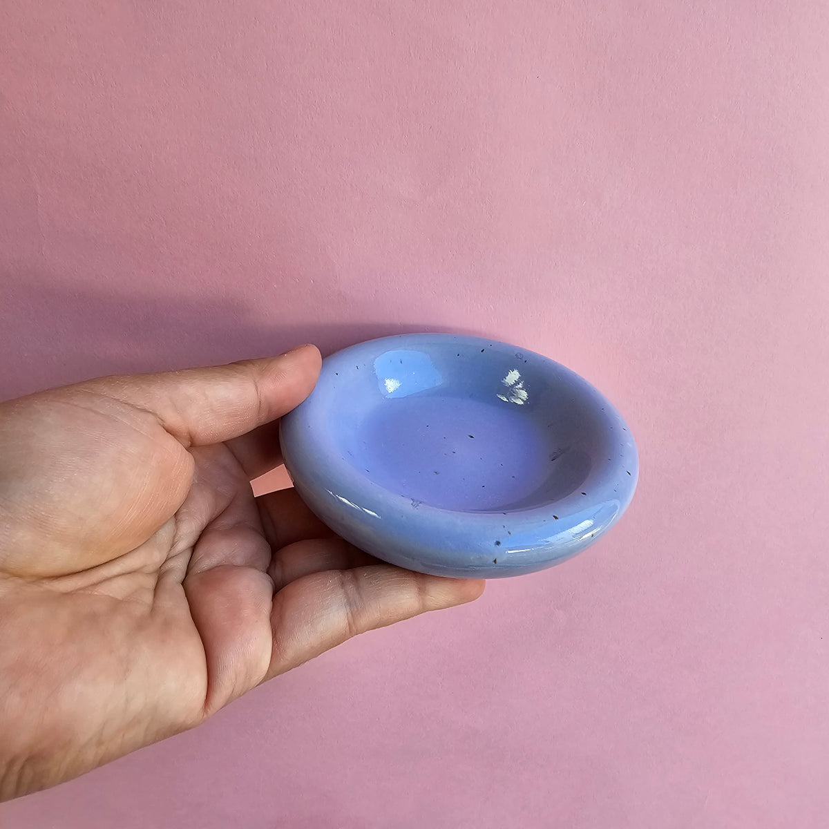 MOONSTONE LIGHT SPECKLE SAUCE DISH