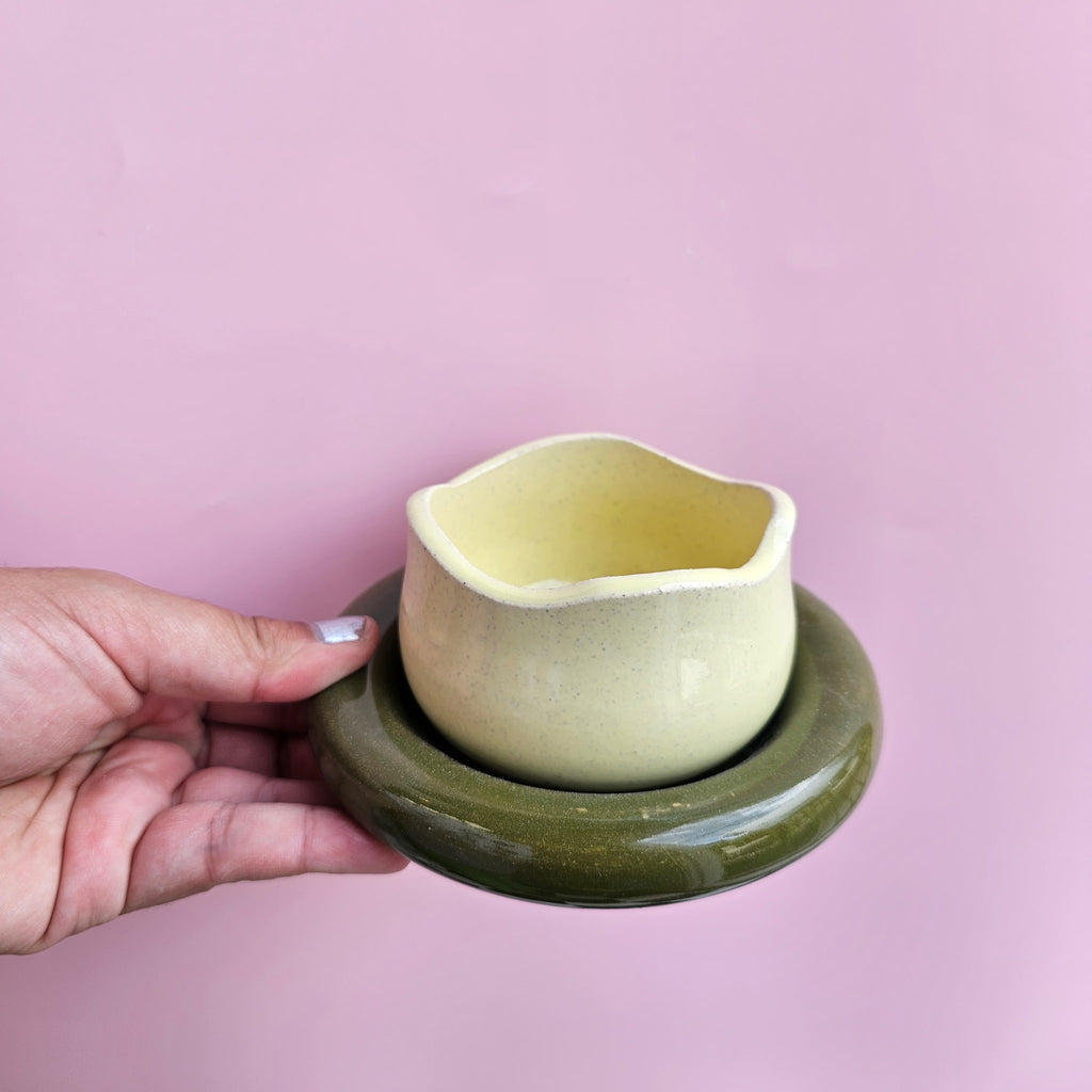 BLOOM CUP AND SAUCER LEMON AND BASIL