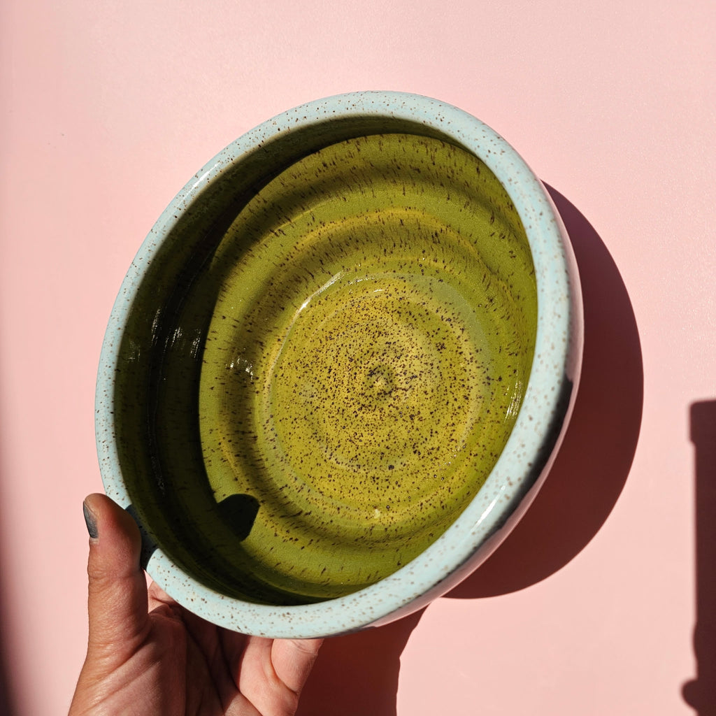 SPECKLED MOSS & SKY PASTA BOWL!