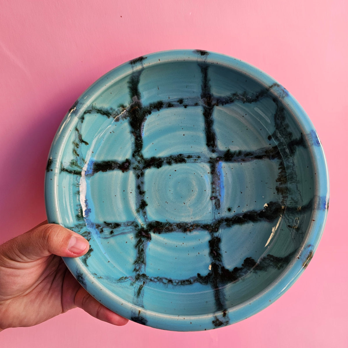 PEA FLOWER PLAID PLATE BOWL