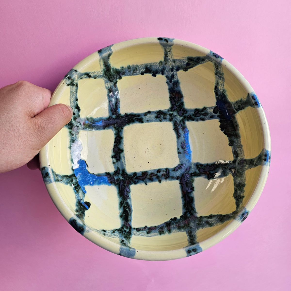 CORN PLAID PLATE BOWL