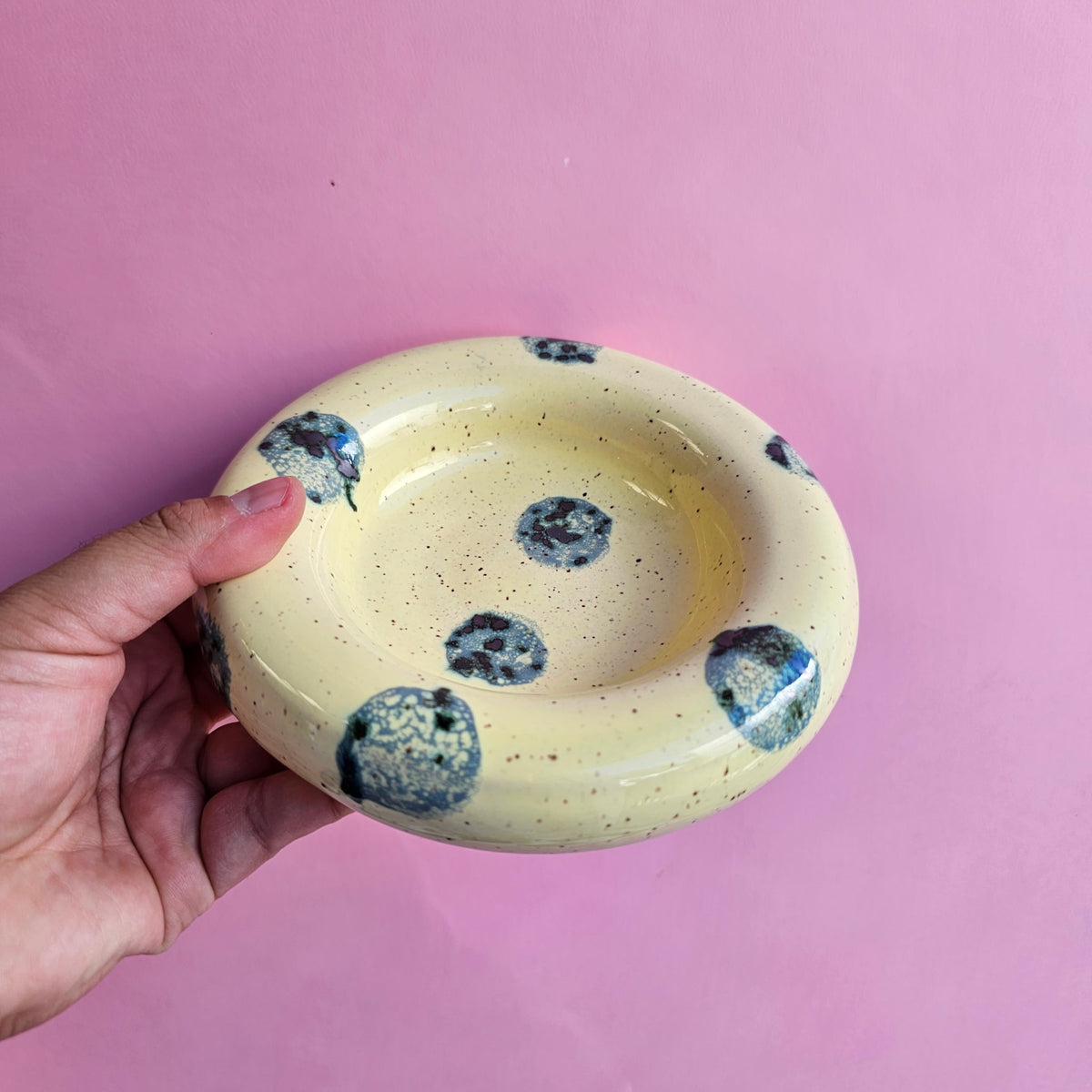 CORN LIGHT SPECKLE BUBBLE DISH