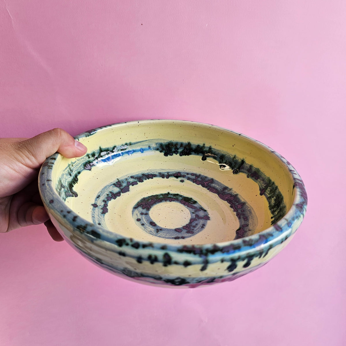CORN LIGHT SPECKLE PLATE BOWL