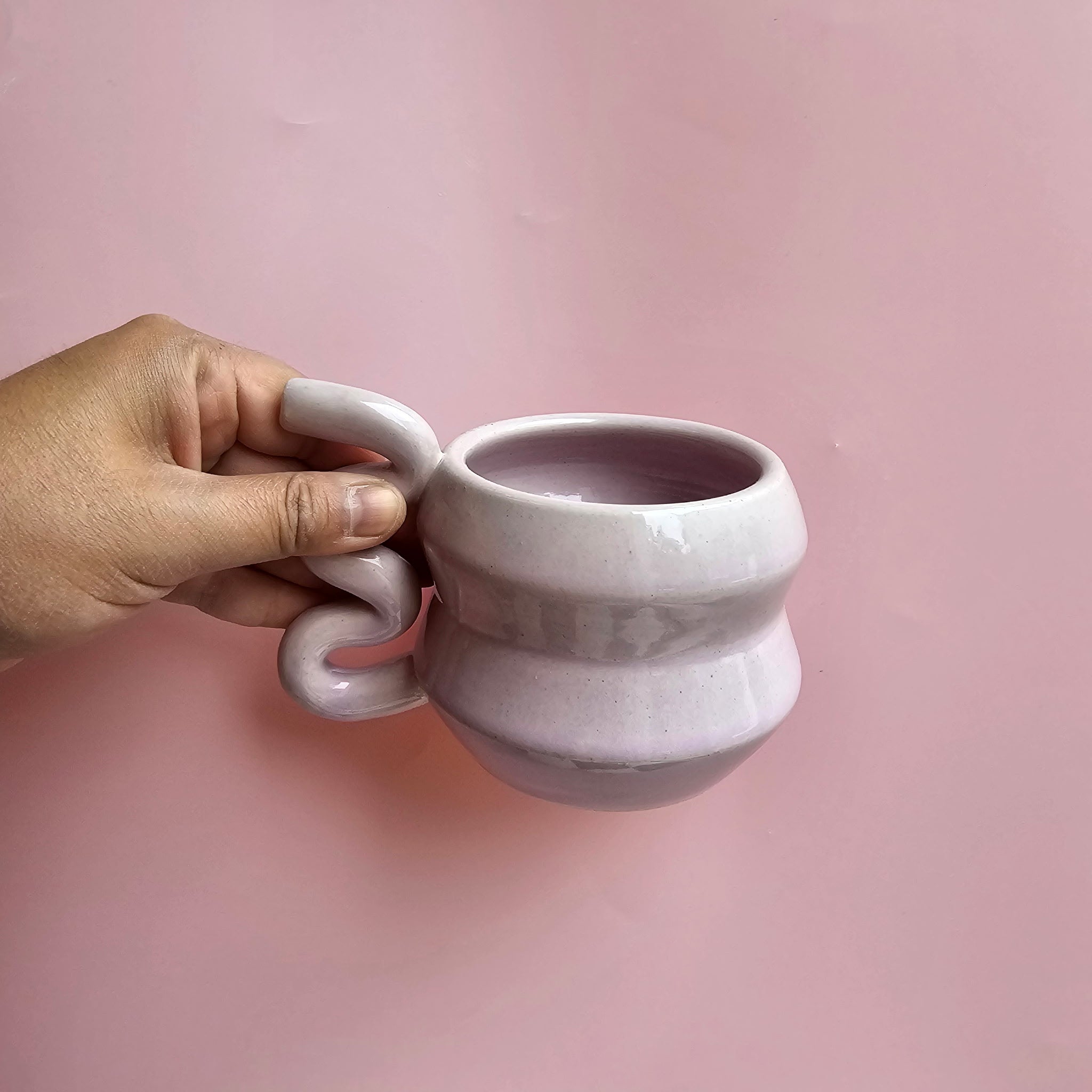 LAVENDER ANGLES SQUIGGLE MUG!