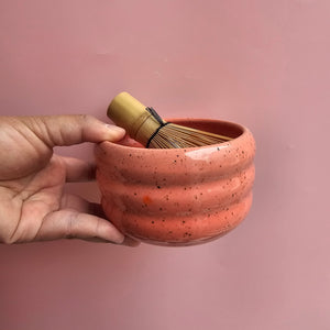 FLAMINGO SPECKLED TRIPPY MATCHA BOWL!