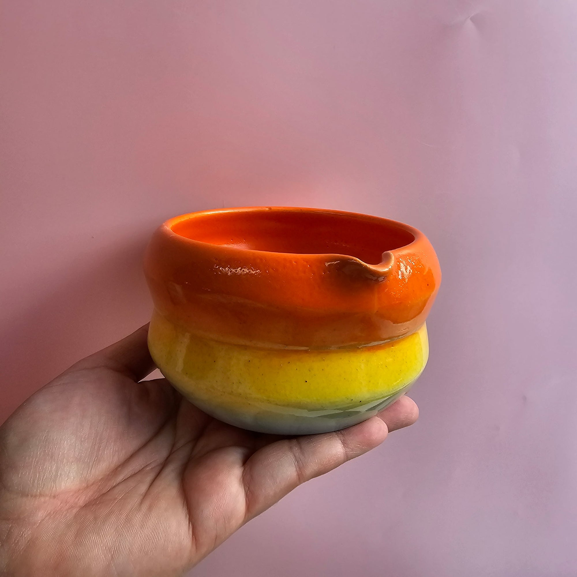 RAINBOW OMBRE ZIGZAG MATCHA BOWL!