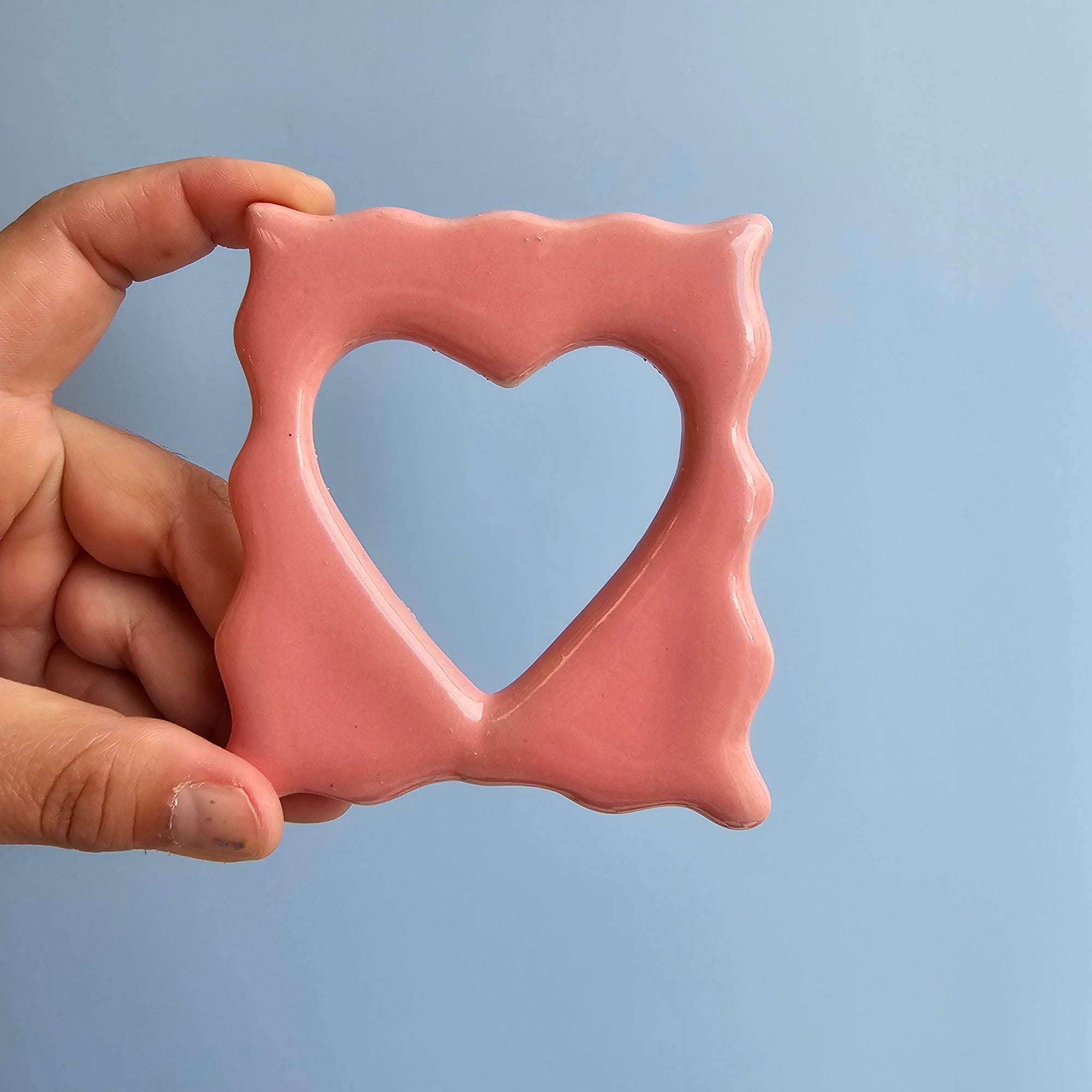 FLAMINGO SQUIGGLE SQUARE HEART PORTAL FRAME!