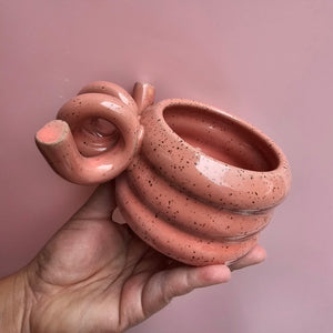 FLAMINGO SPECKLED CORKSCREW TRIPPY MUG!