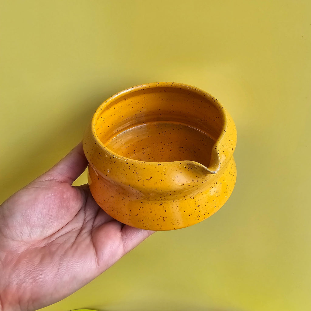 MANGO SPECKLED ANGLE MATCHA BOWL