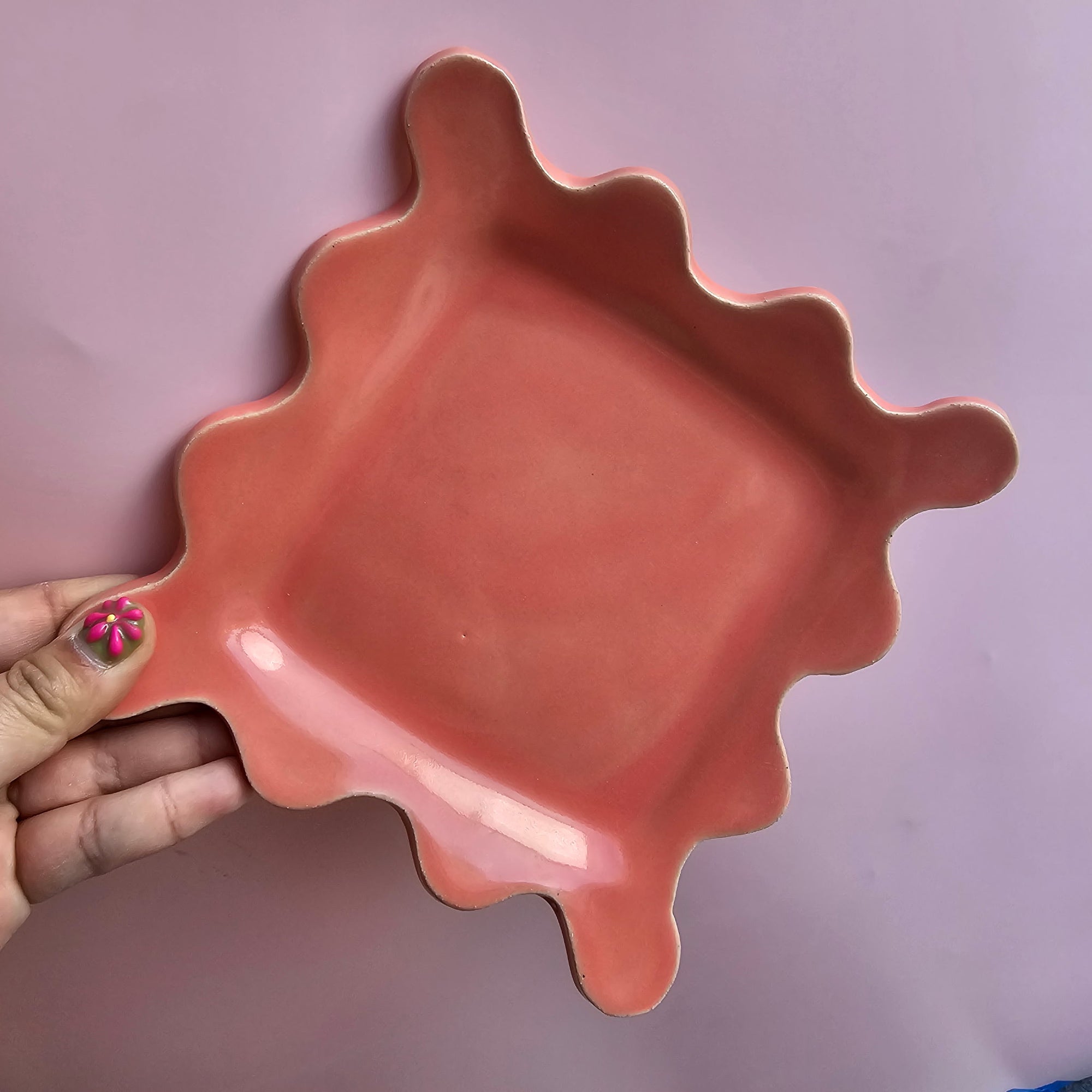 FLAMINGO SQUARE SQUIGGLE PLATE!