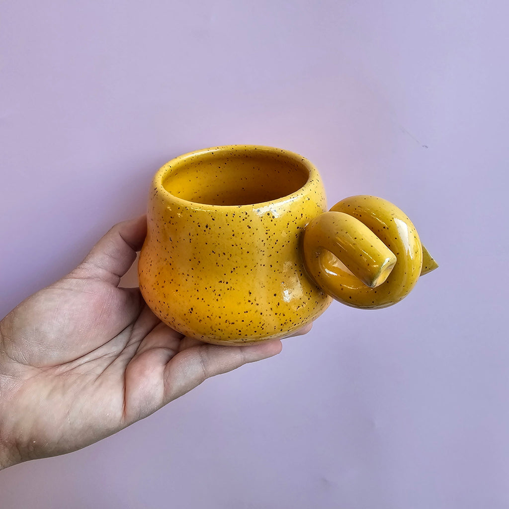 PUMPKIN SPECKLED CORKSCREW MUG!