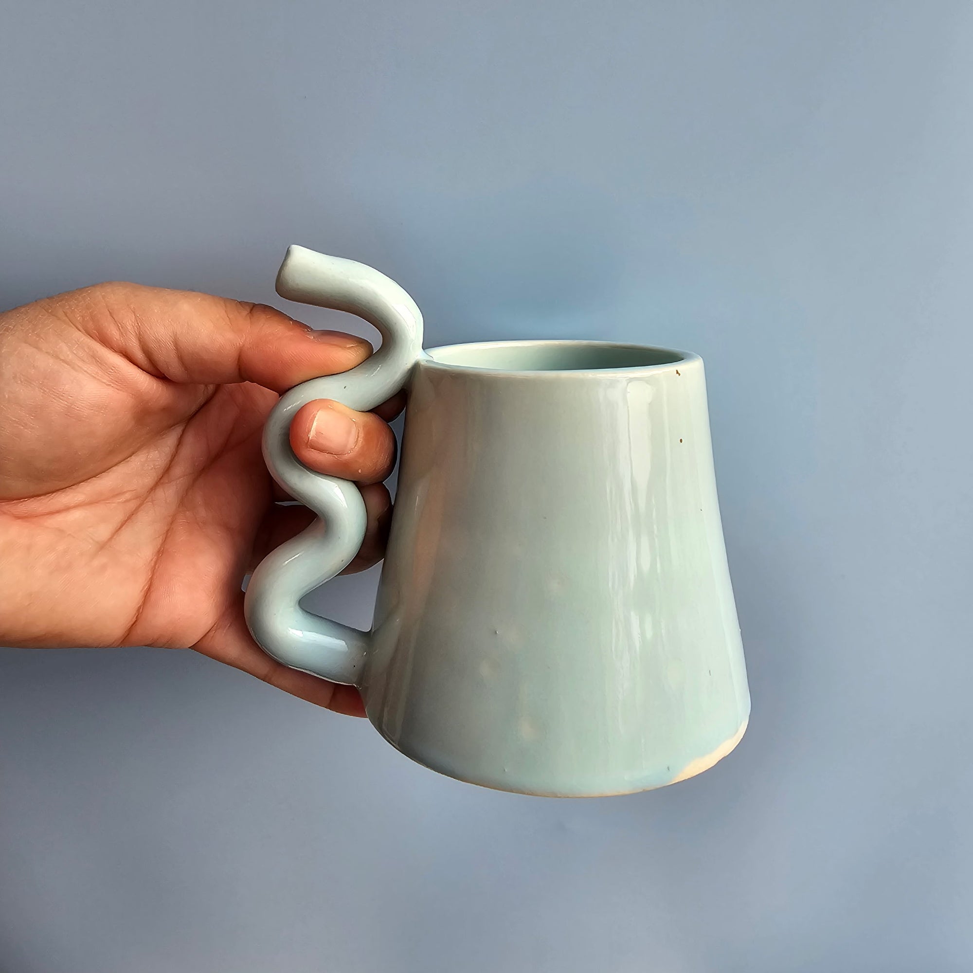 *SECONDS* BLUE SKY SQUIGGLE MUG